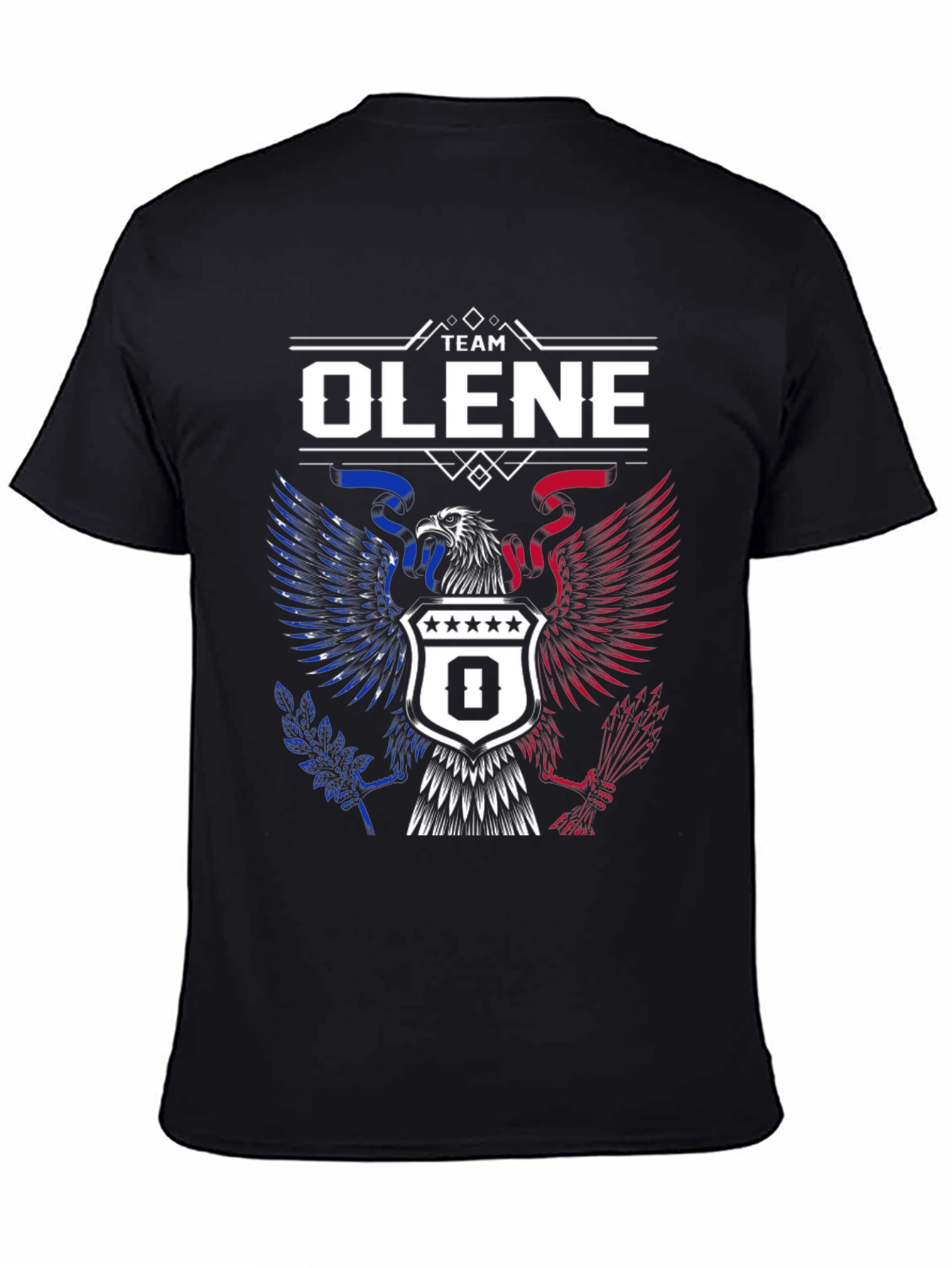 Team Olene Eagle Crest Graphic Tee - Patriotic Design