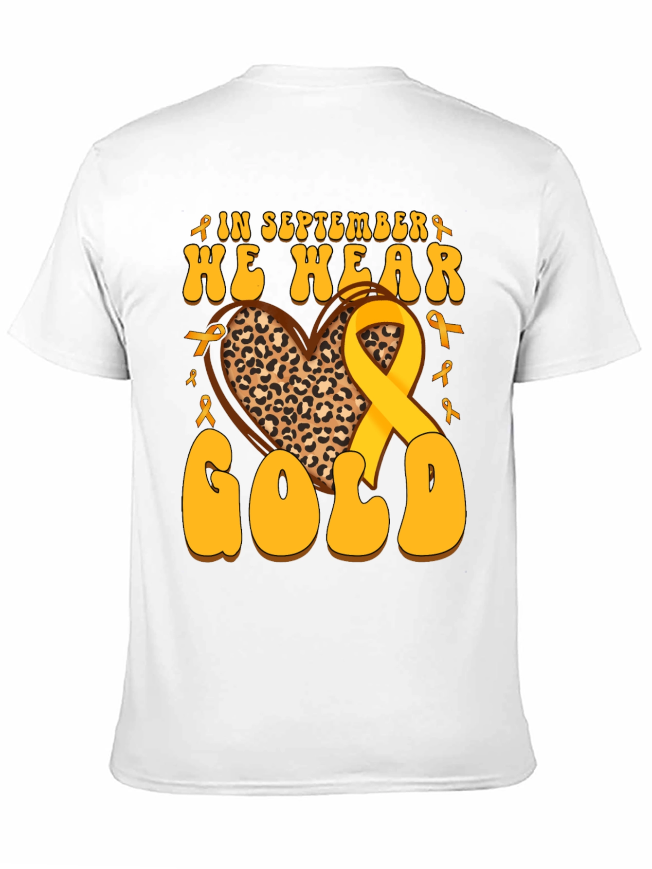 In September We Wear Gold Childhood Cancer Awareness T-Shirt