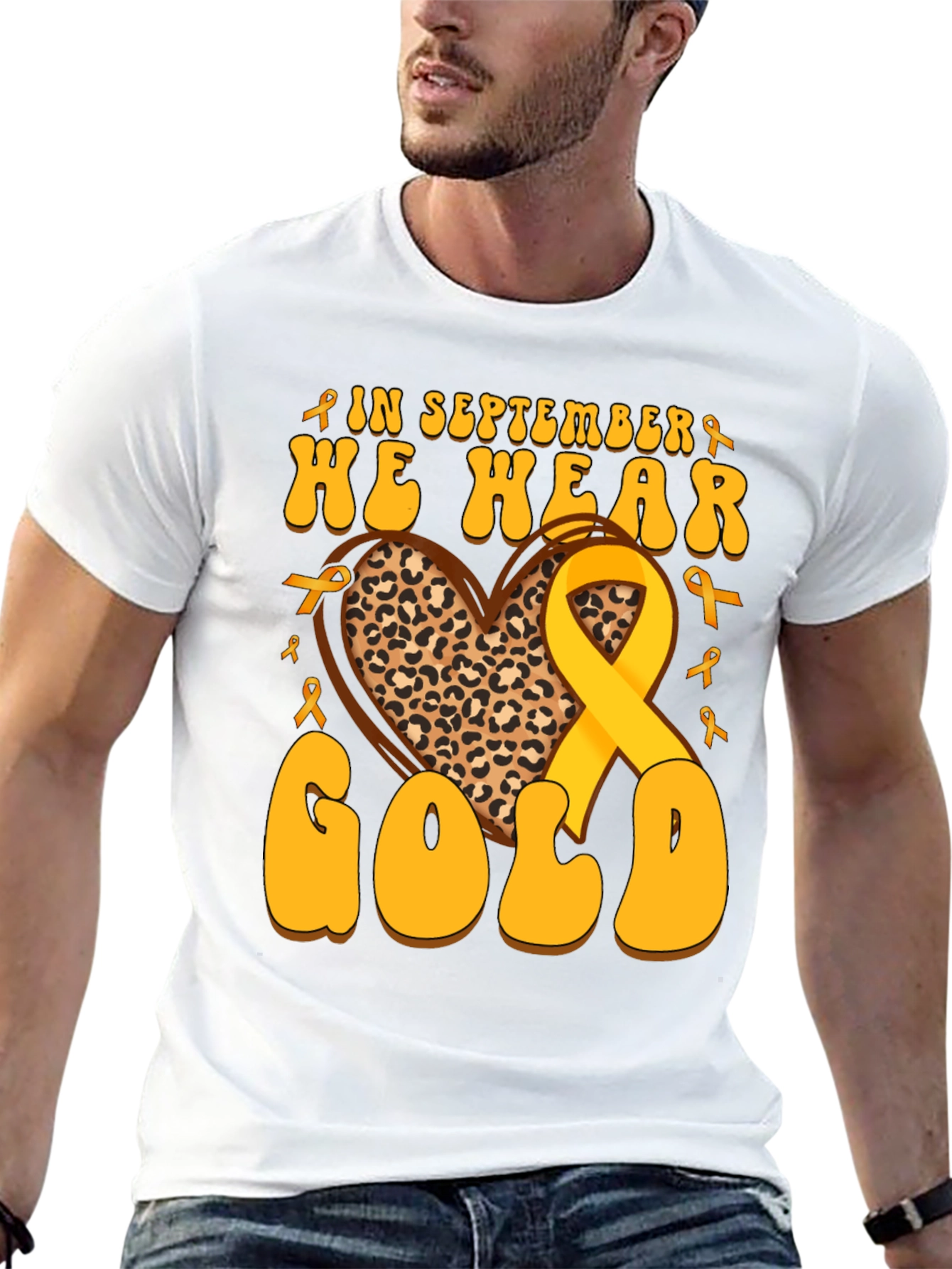 In September We Wear Gold Childhood Cancer Awareness T-Shirt