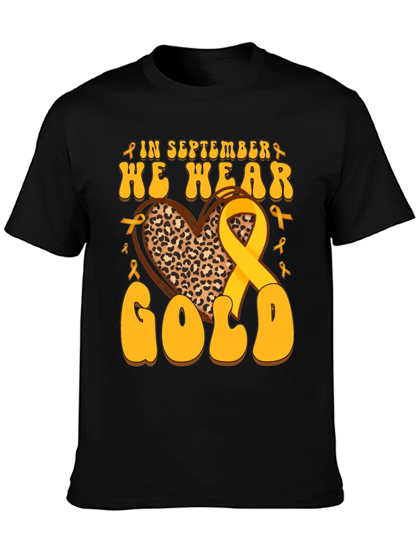 In September We Wear Gold Childhood Cancer Awareness T-Shirt