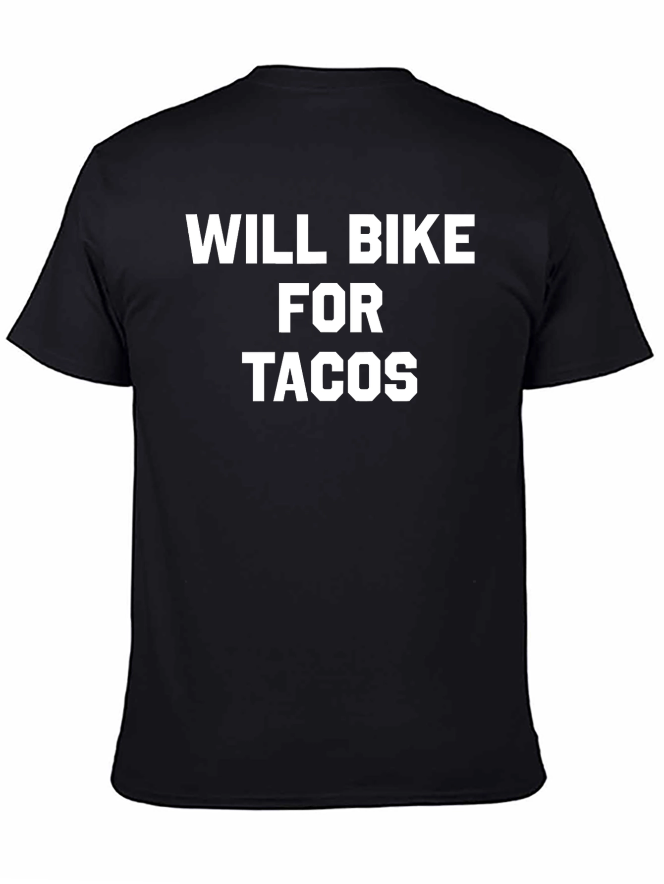 Will Bike For Tacos Graphic Tee - Black