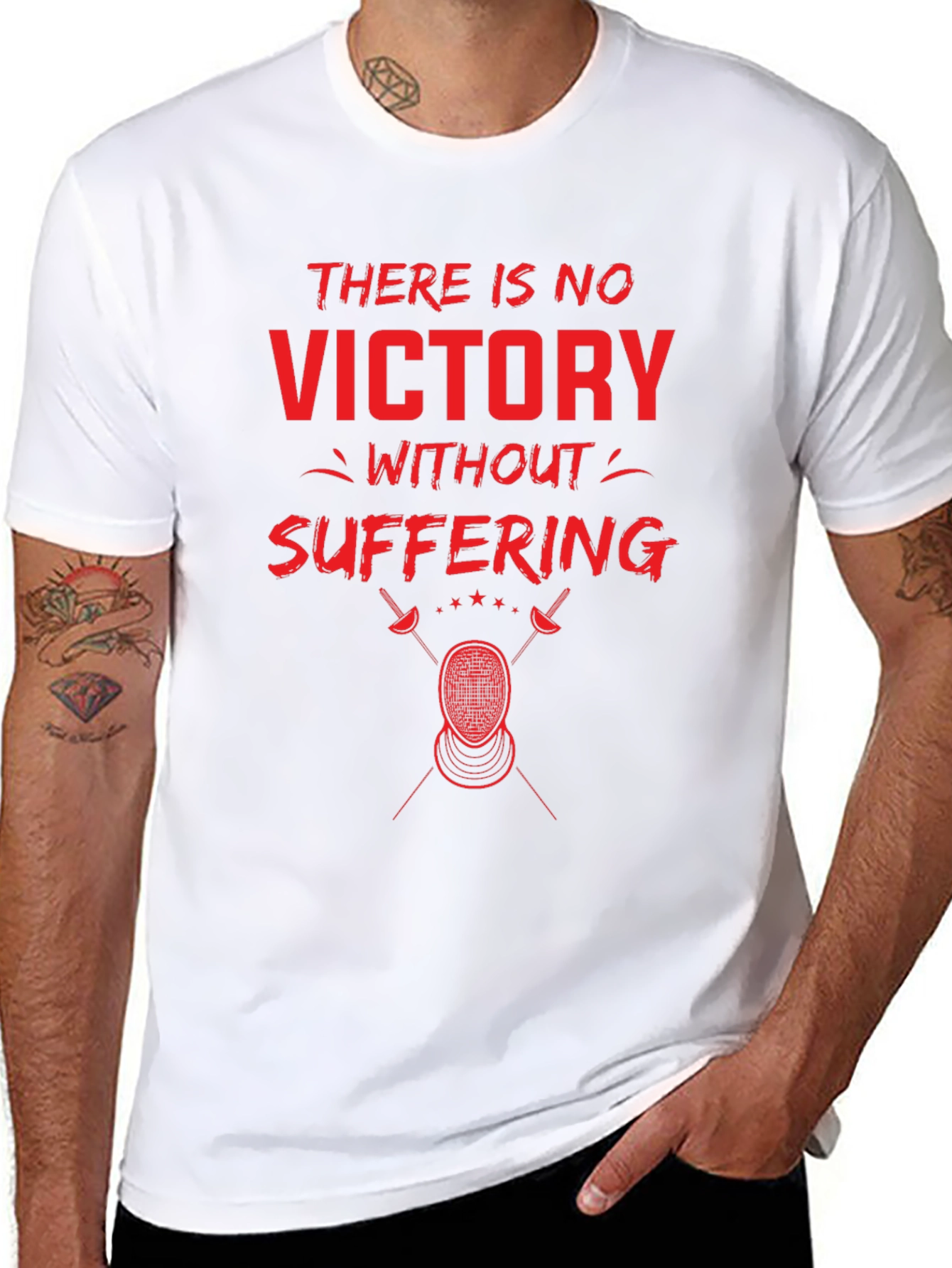 Victory Through Suffering Fencing T-Shirt