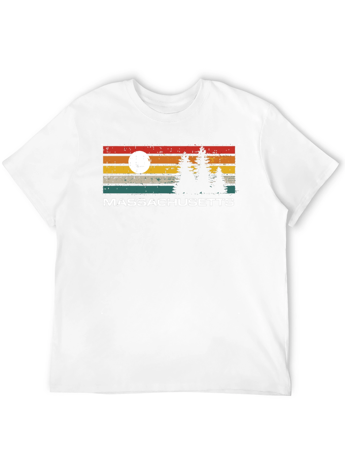 Massachusetts Retro Sunset T-Shirt