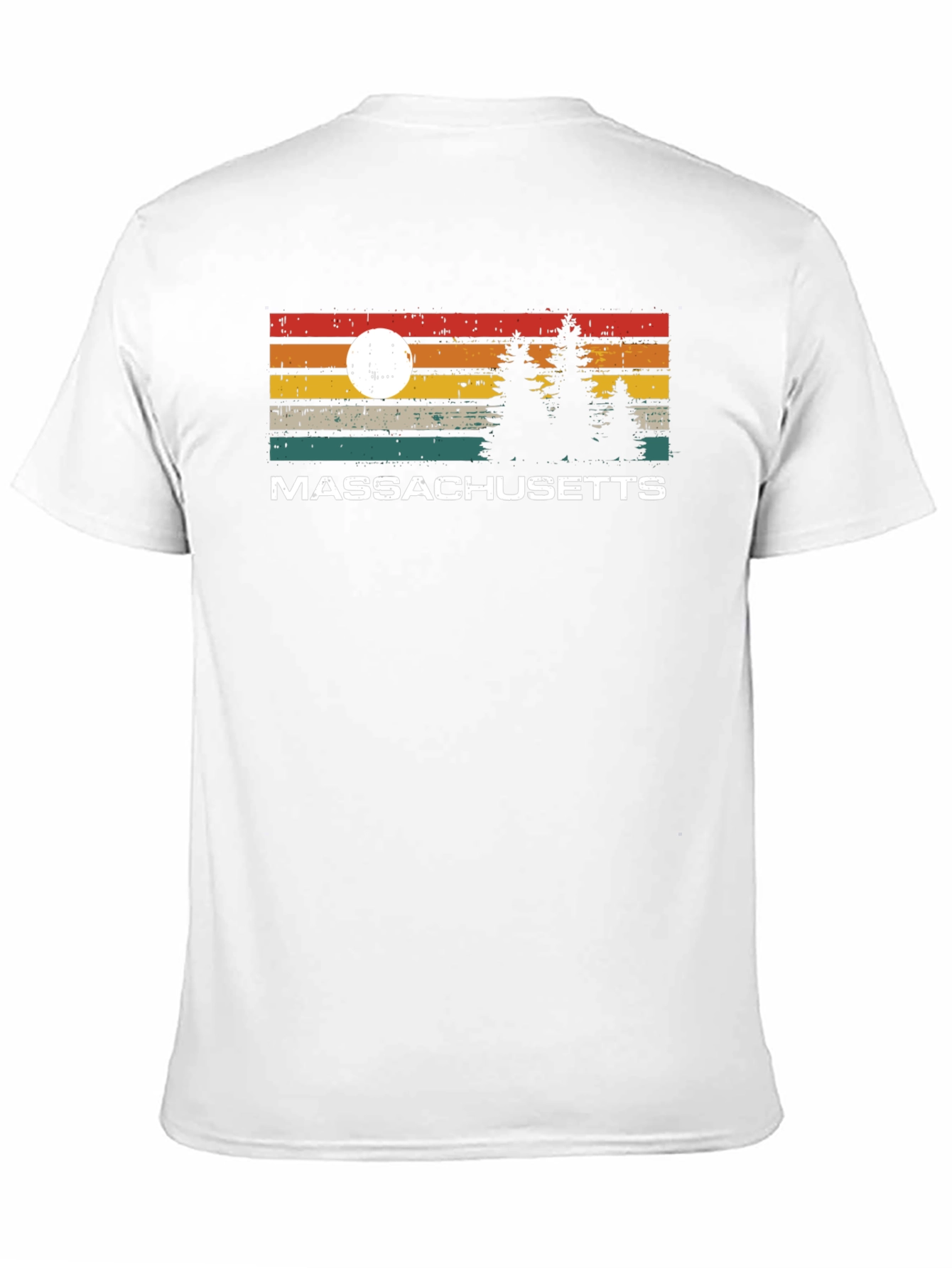 Massachusetts Retro Sunset T-Shirt