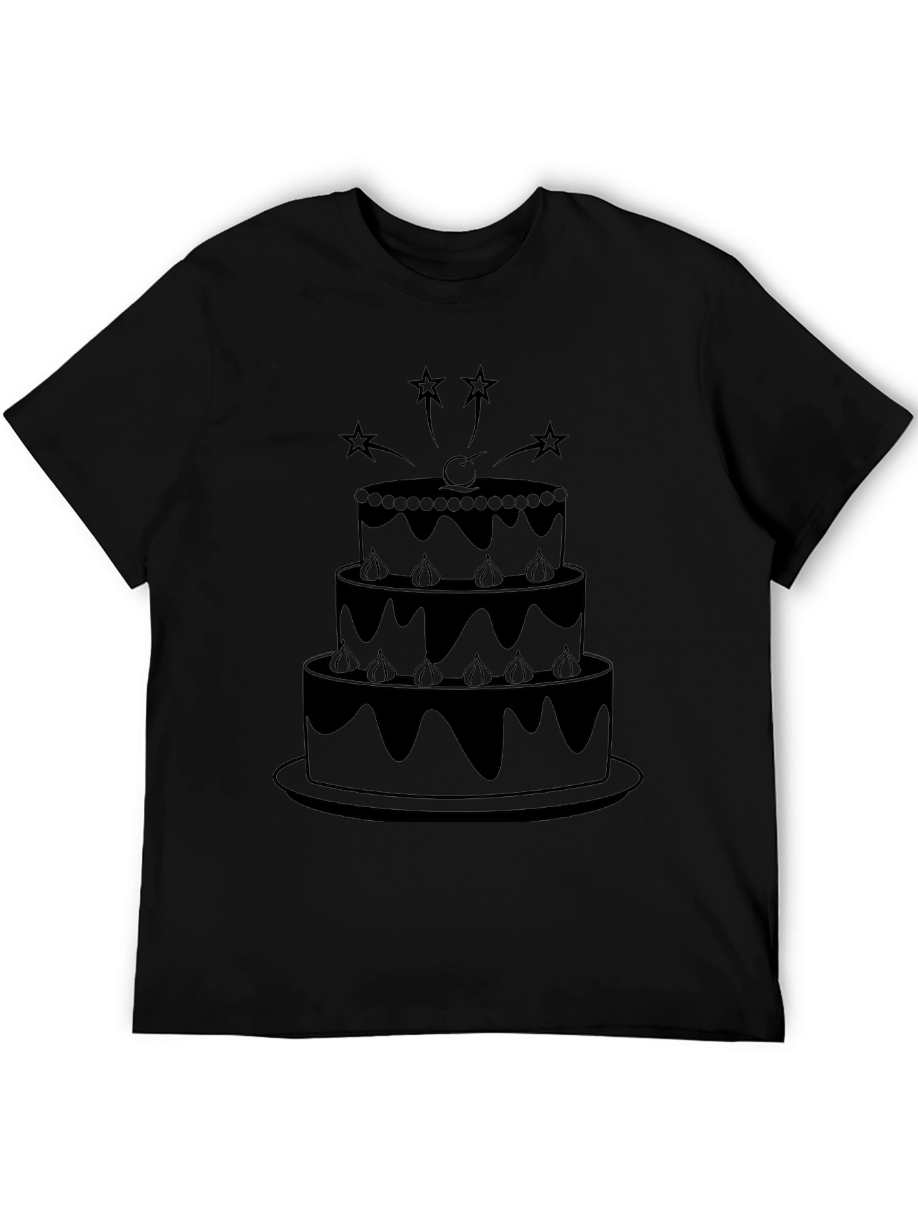 Cake T-Shirt - Black Dessert Tee