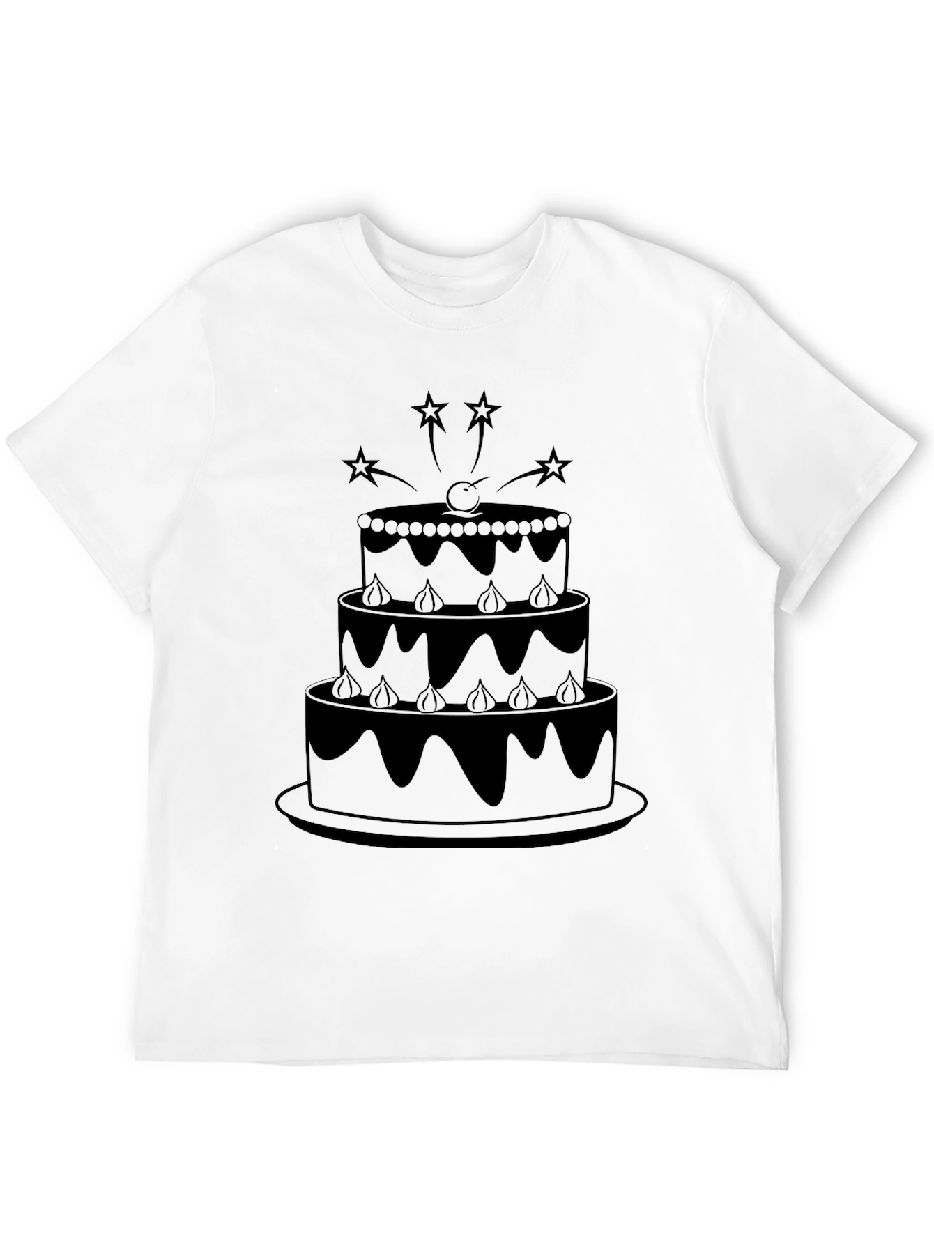 Cake T-Shirt - Black Dessert Tee