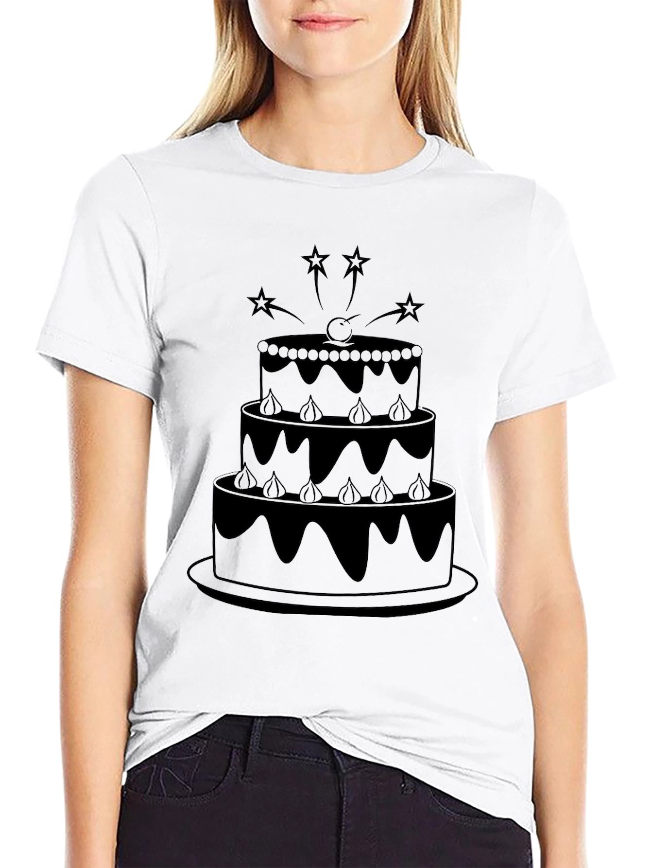 Cake T-Shirt - Black Dessert Tee
