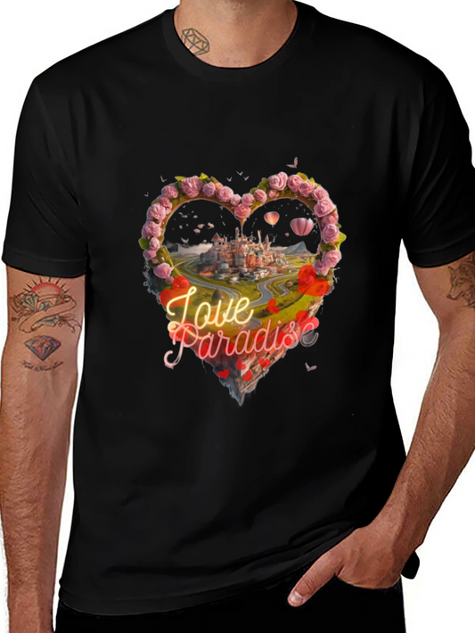 Love Paradise Heart Graphic T-Shirt