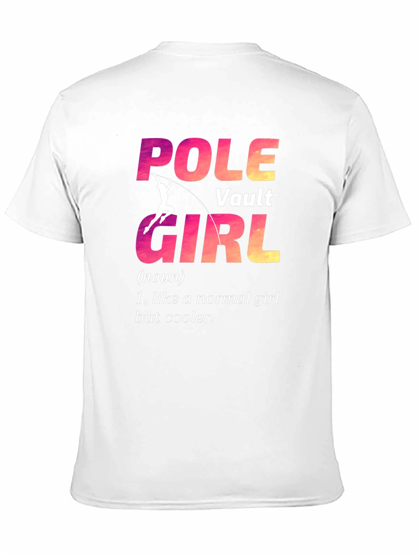 Pole Vault Girl Graphic Tee - Cool Athlete Shirt