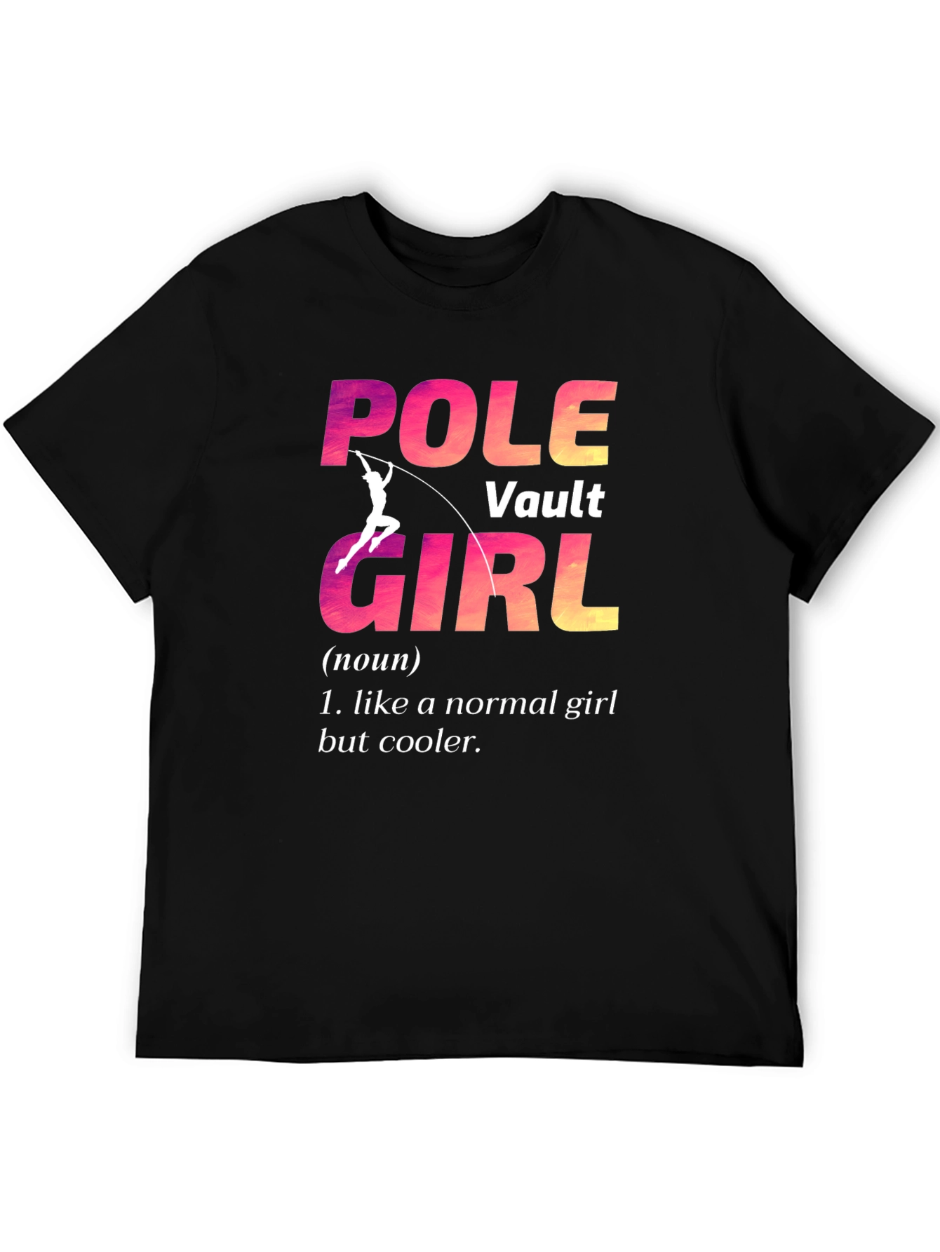 Pole Vault Girl Graphic Tee - Cool Athlete Shirt