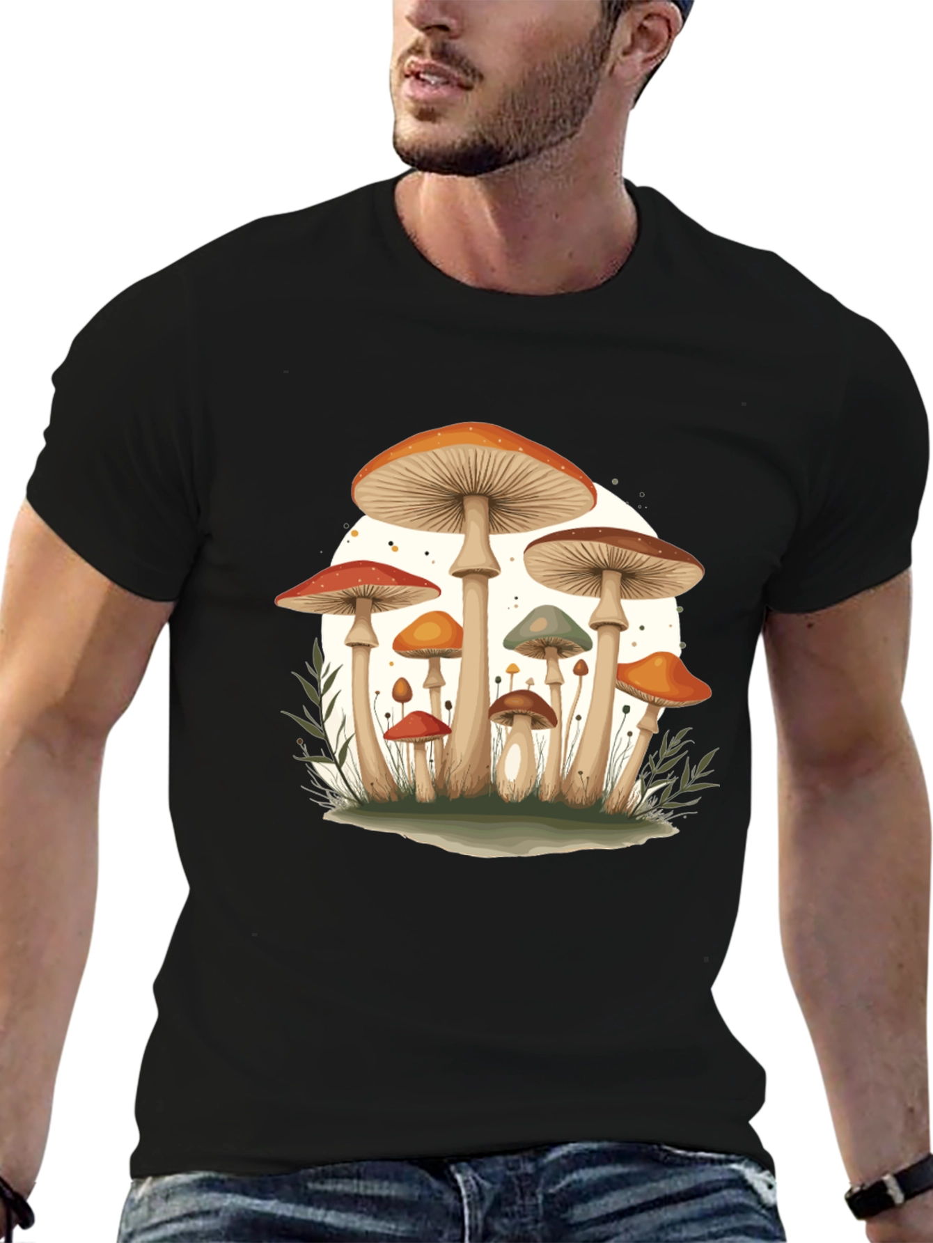 Mushroom Graphic Tee - Funky Fungi Design