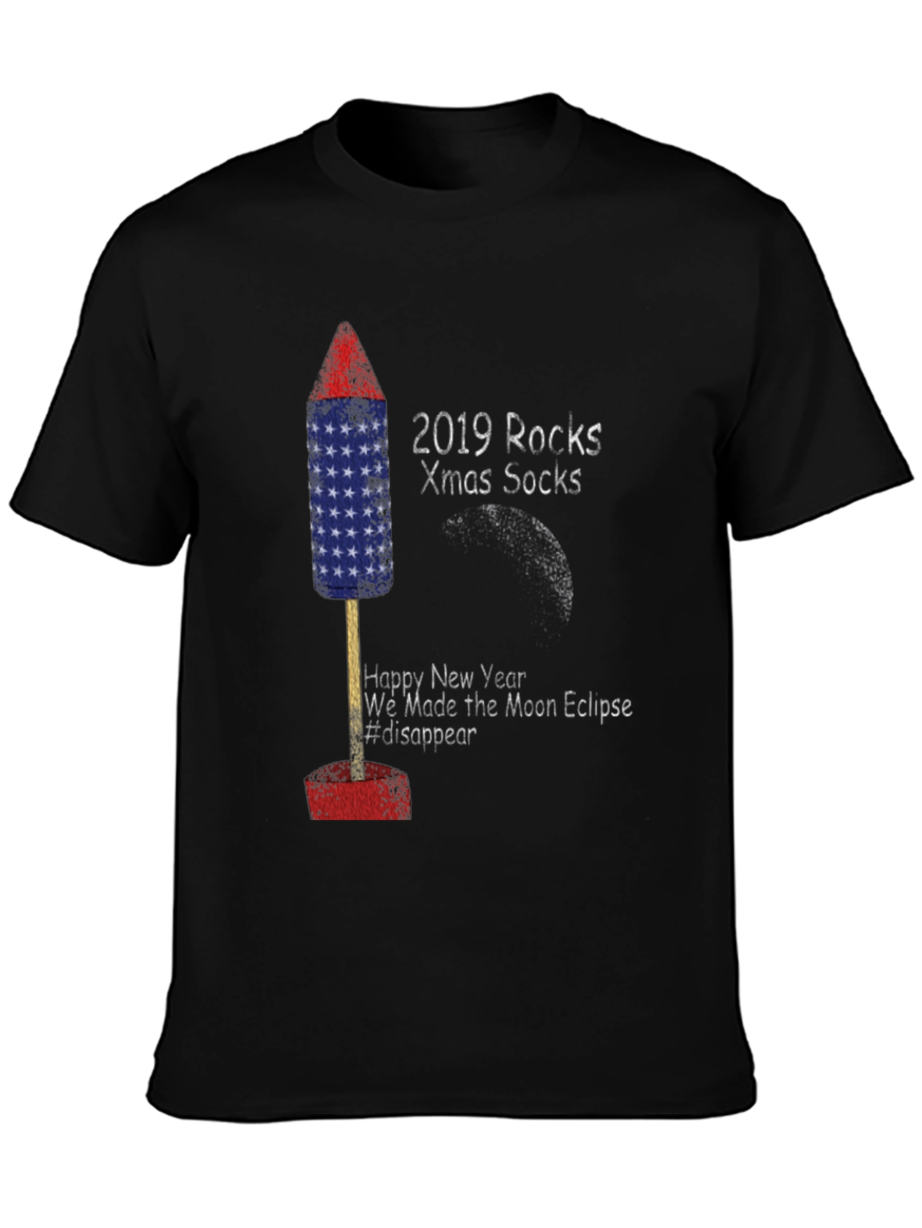 Festive Holiday T-Shirt with Novelty Firework Design