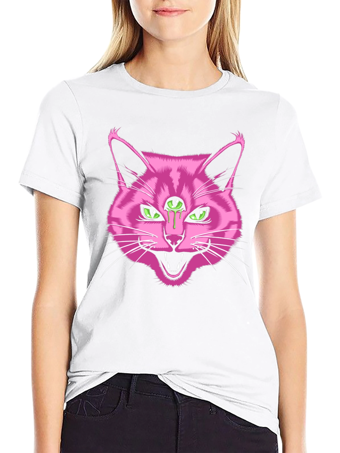 Third Eye Cat Graphic T-Shirt