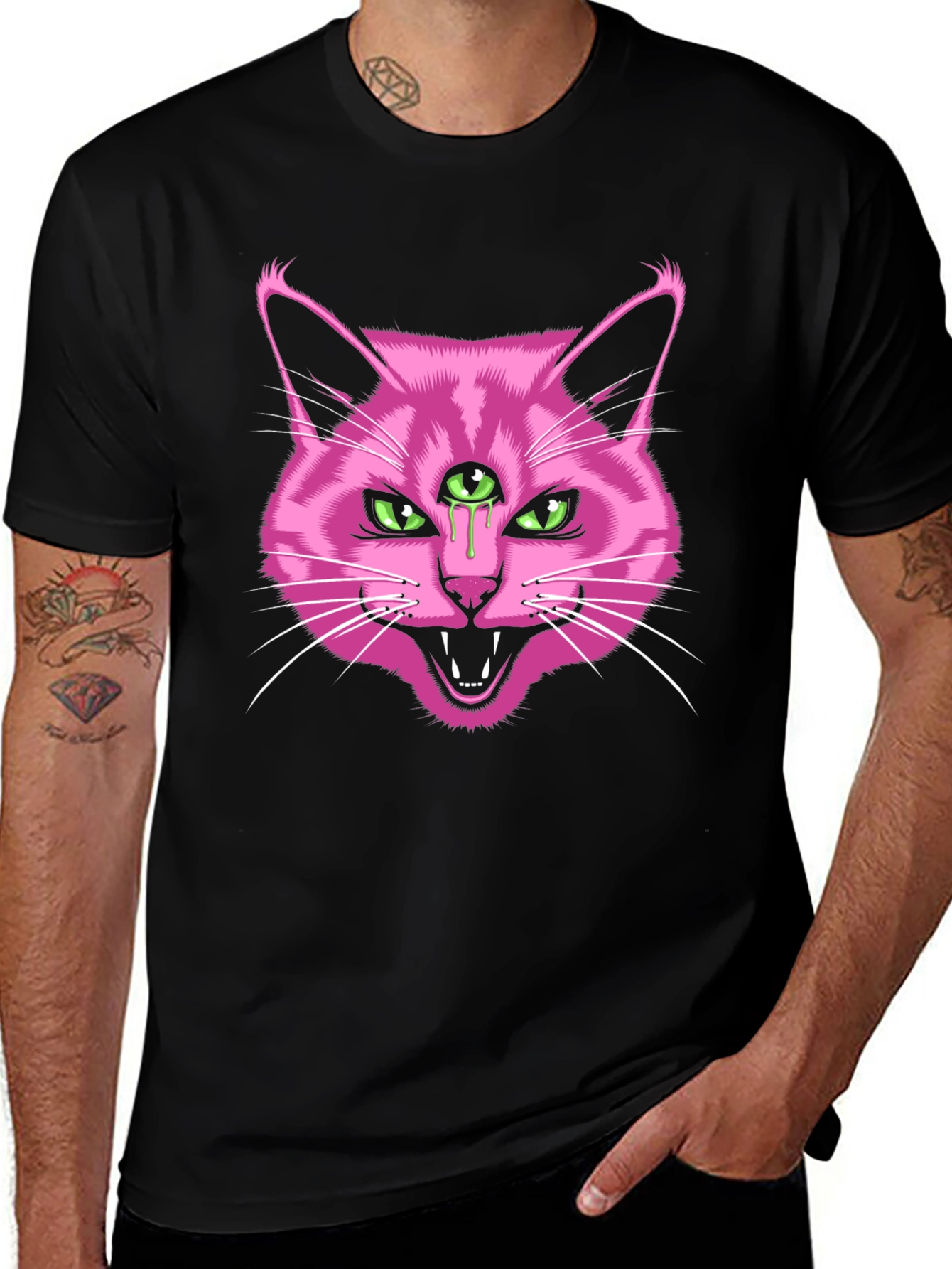 Third Eye Cat Graphic T-Shirt