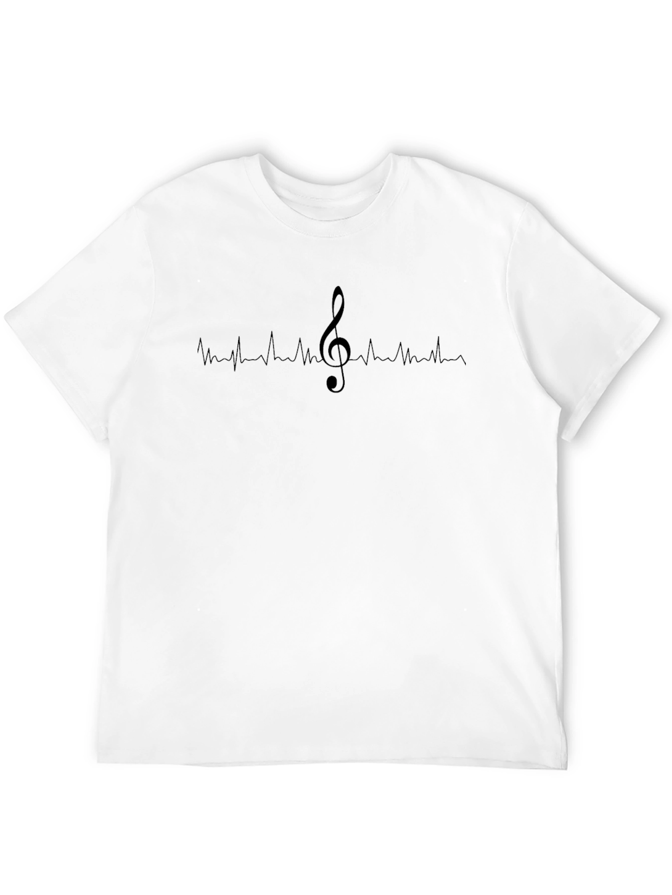 Treble Clef Heartbeat Graphic T-Shirt