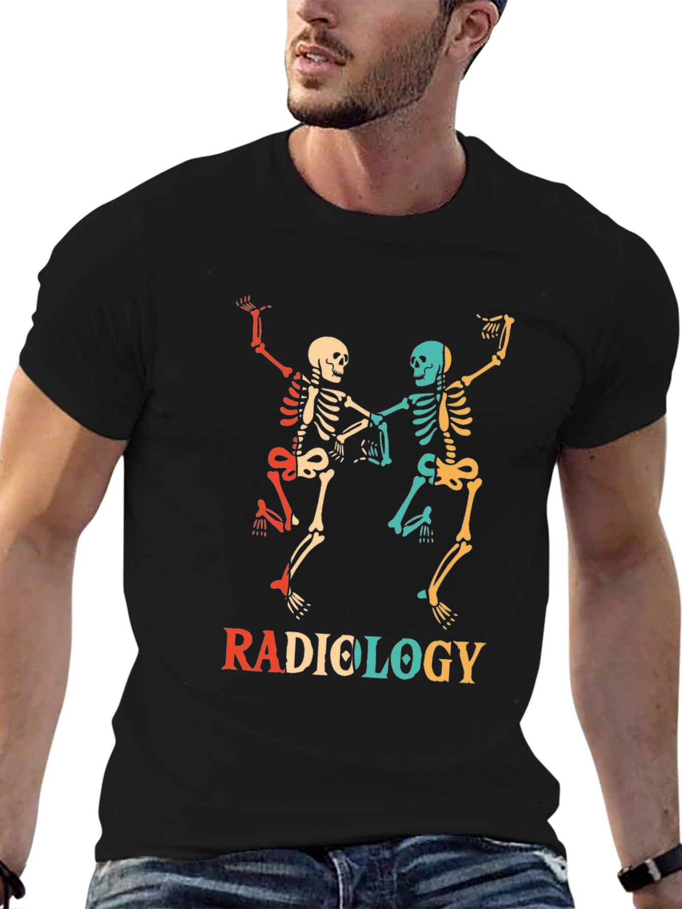 Radiology Skeleton T-Shirt - Retro Design