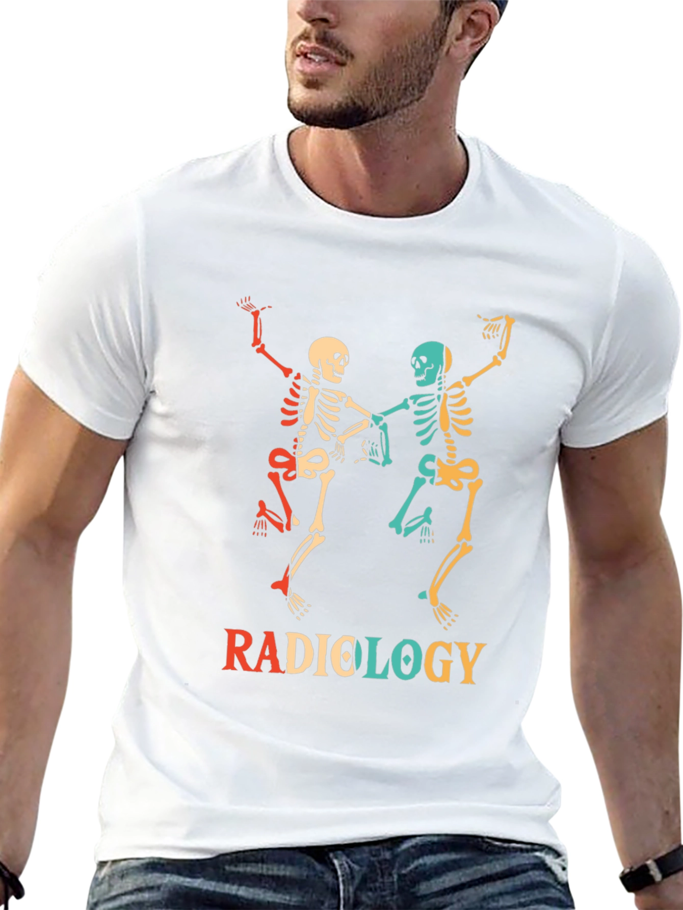 Radiology Skeleton T-Shirt - Retro Design
