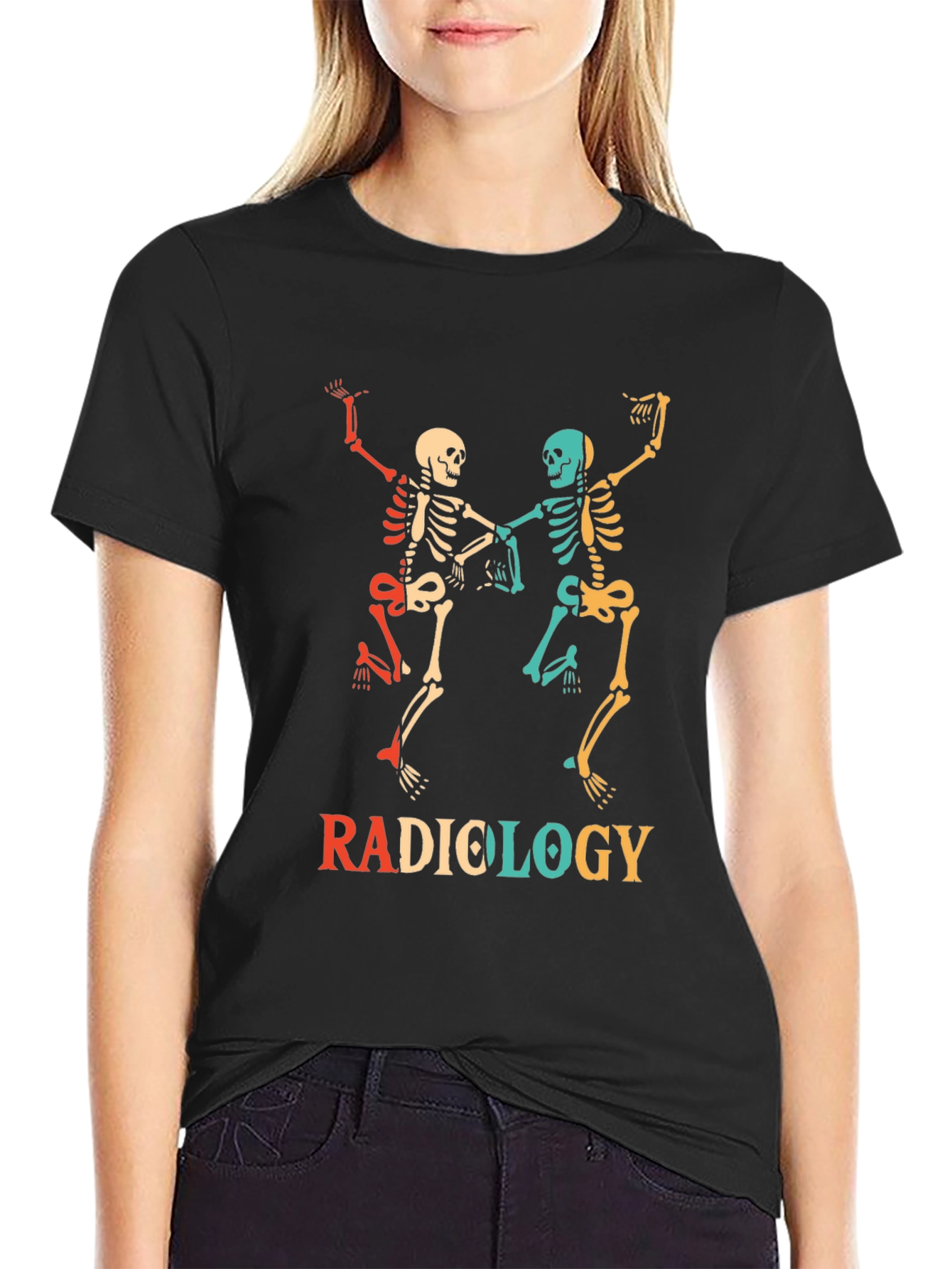 Radiology Skeleton T-Shirt - Retro Design