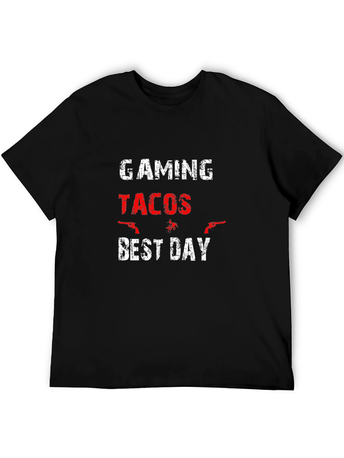 Gaming Tacos Best Day Black T-Shirt