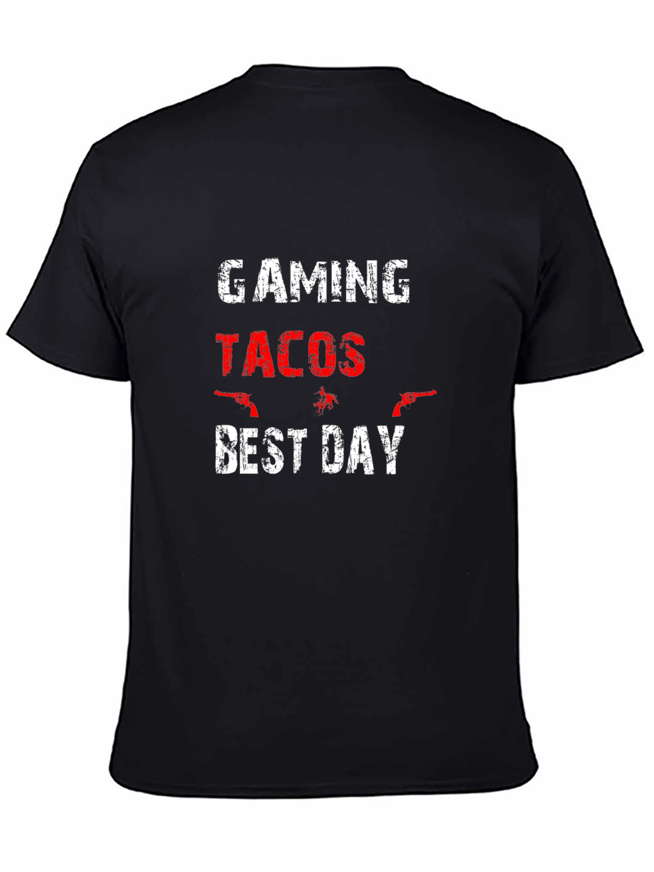 Gaming Tacos Best Day Black T-Shirt