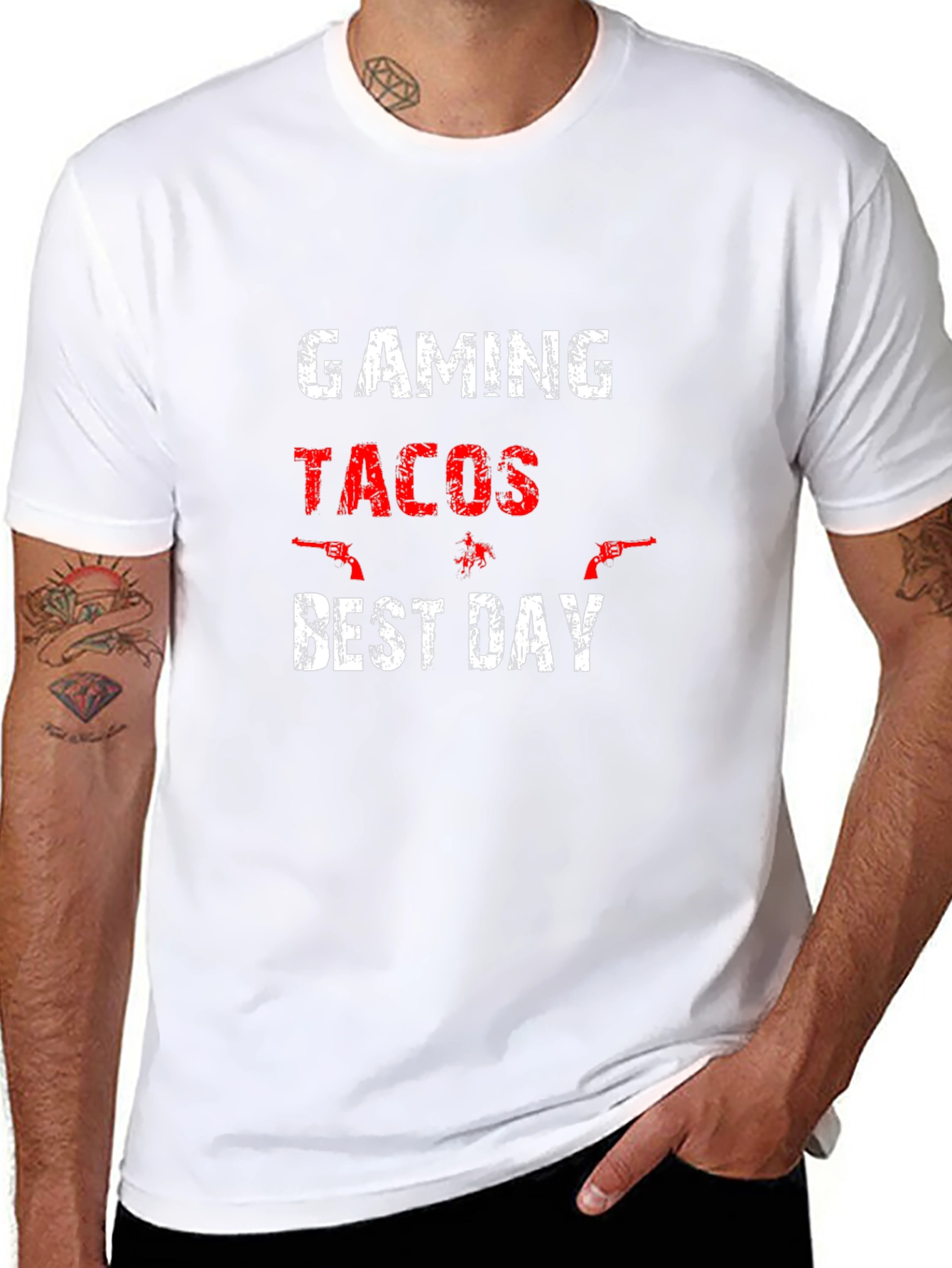 Gaming Tacos Best Day Black T-Shirt
