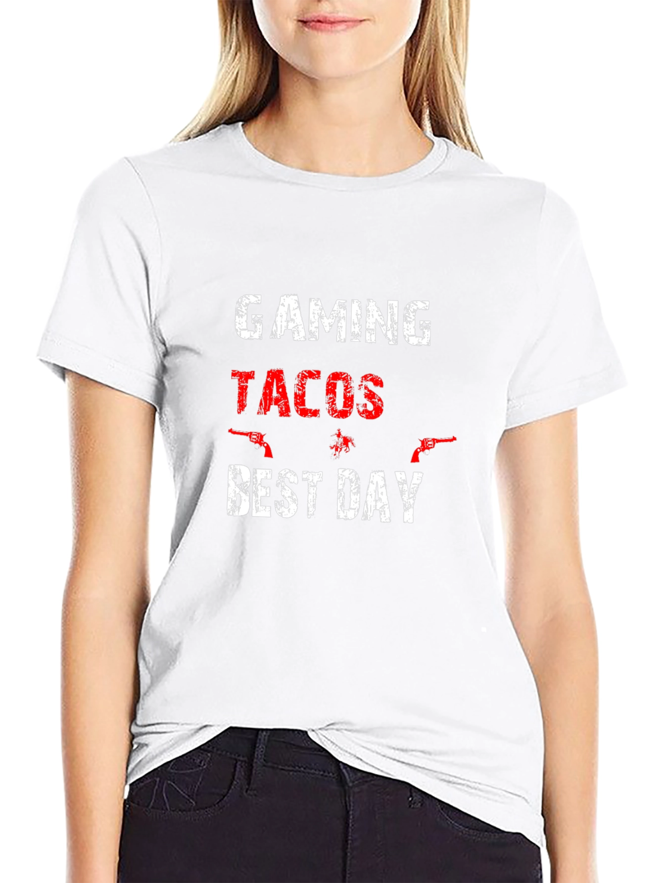 Gaming Tacos Best Day Black T-Shirt