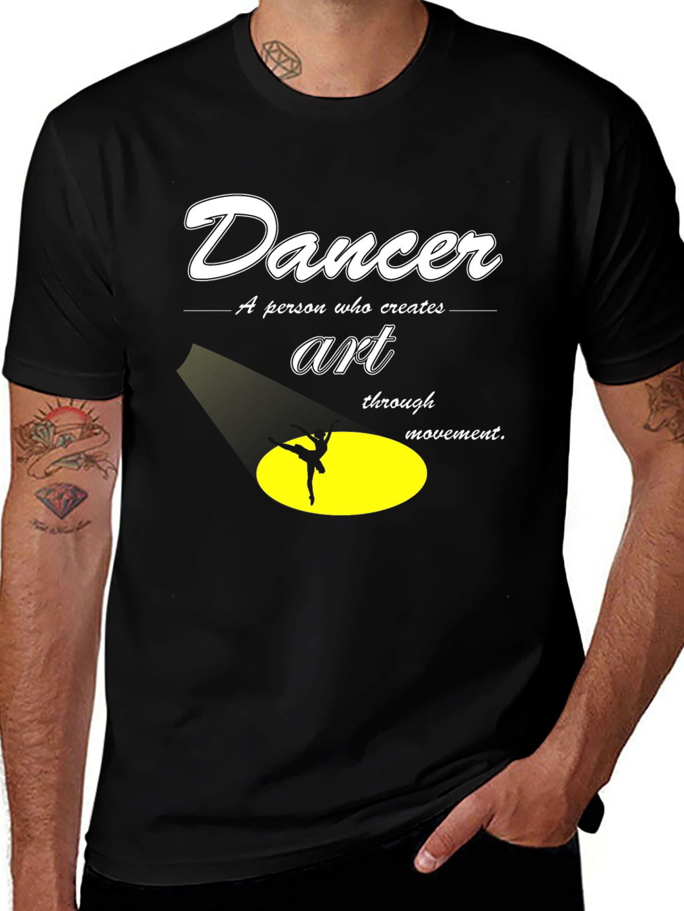Dancer Art Graphic T-Shirt - Movement Creates Art