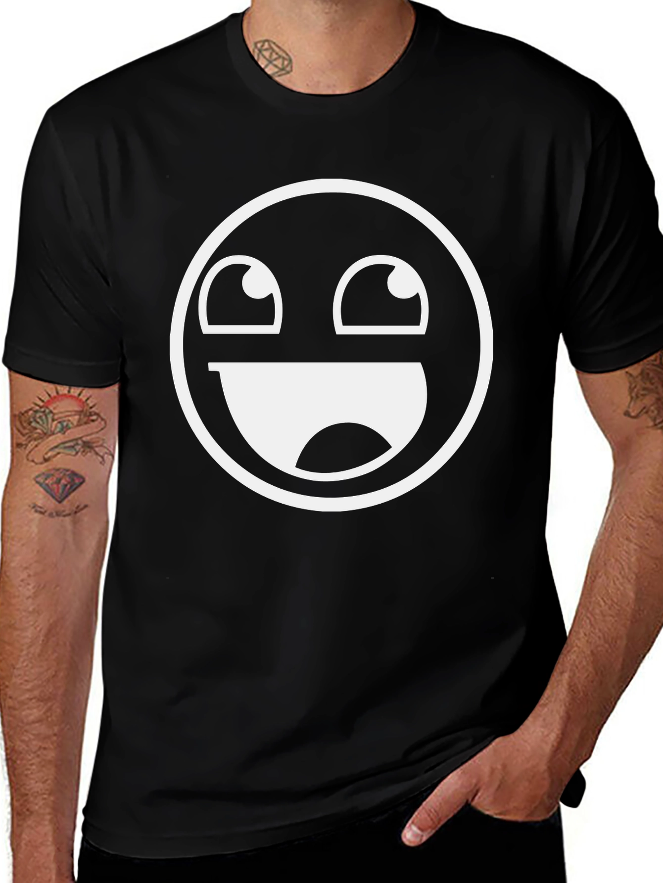 Epic Face Graphic T-Shirt - Black