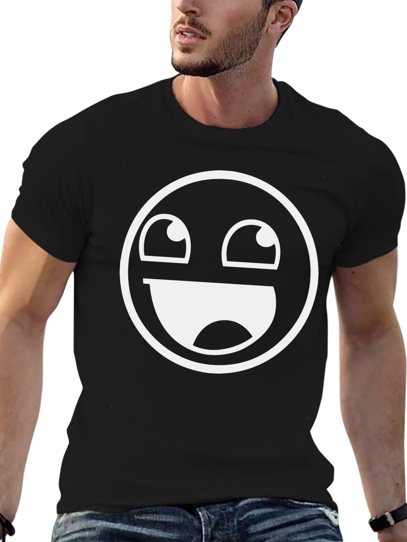 Epic Face Graphic T-Shirt - Black
