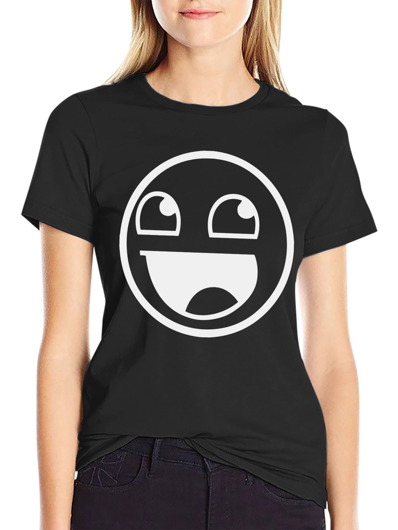 Epic Face Graphic T-Shirt - Black