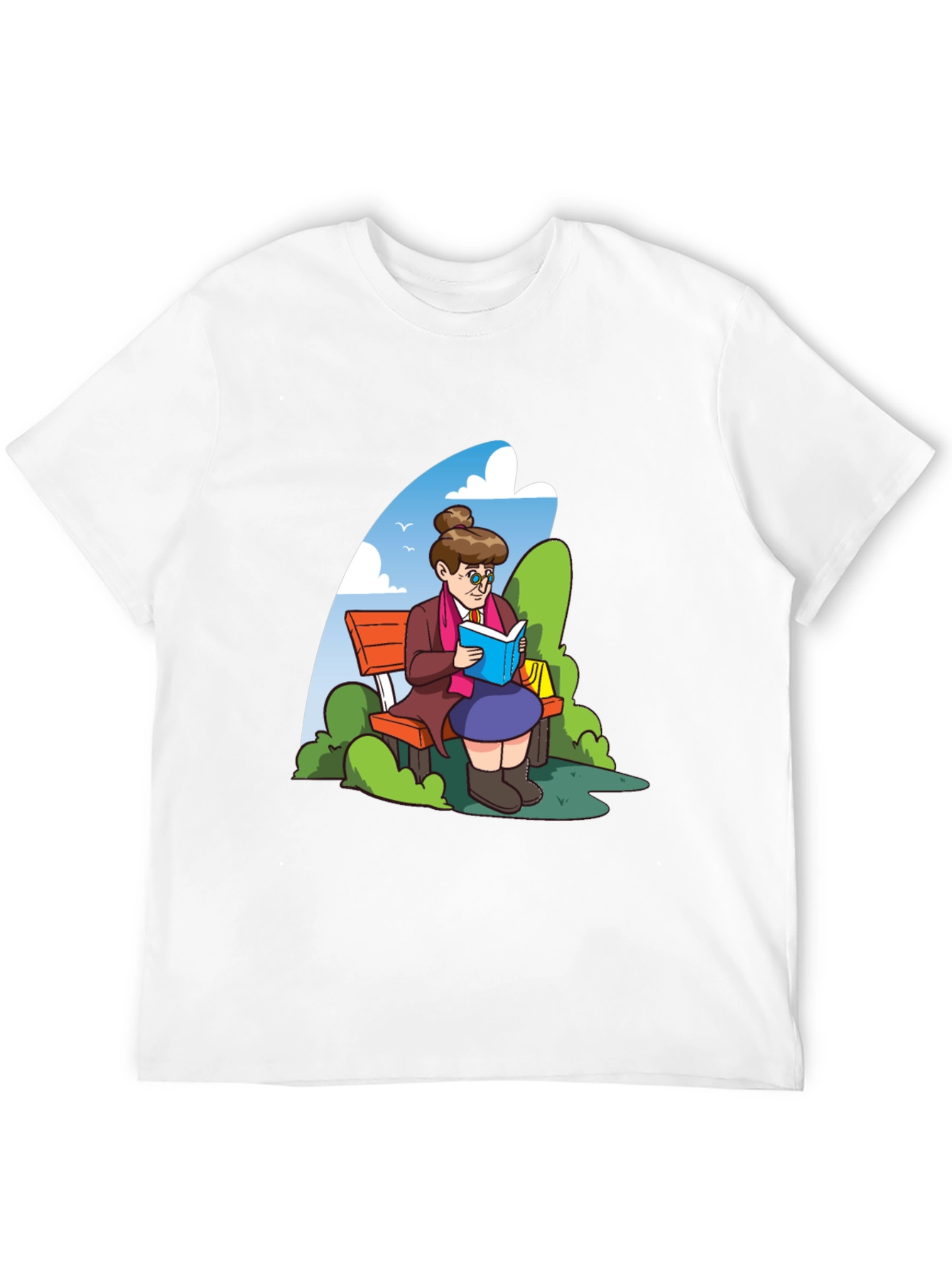 Reading Grandma Black T-Shirt