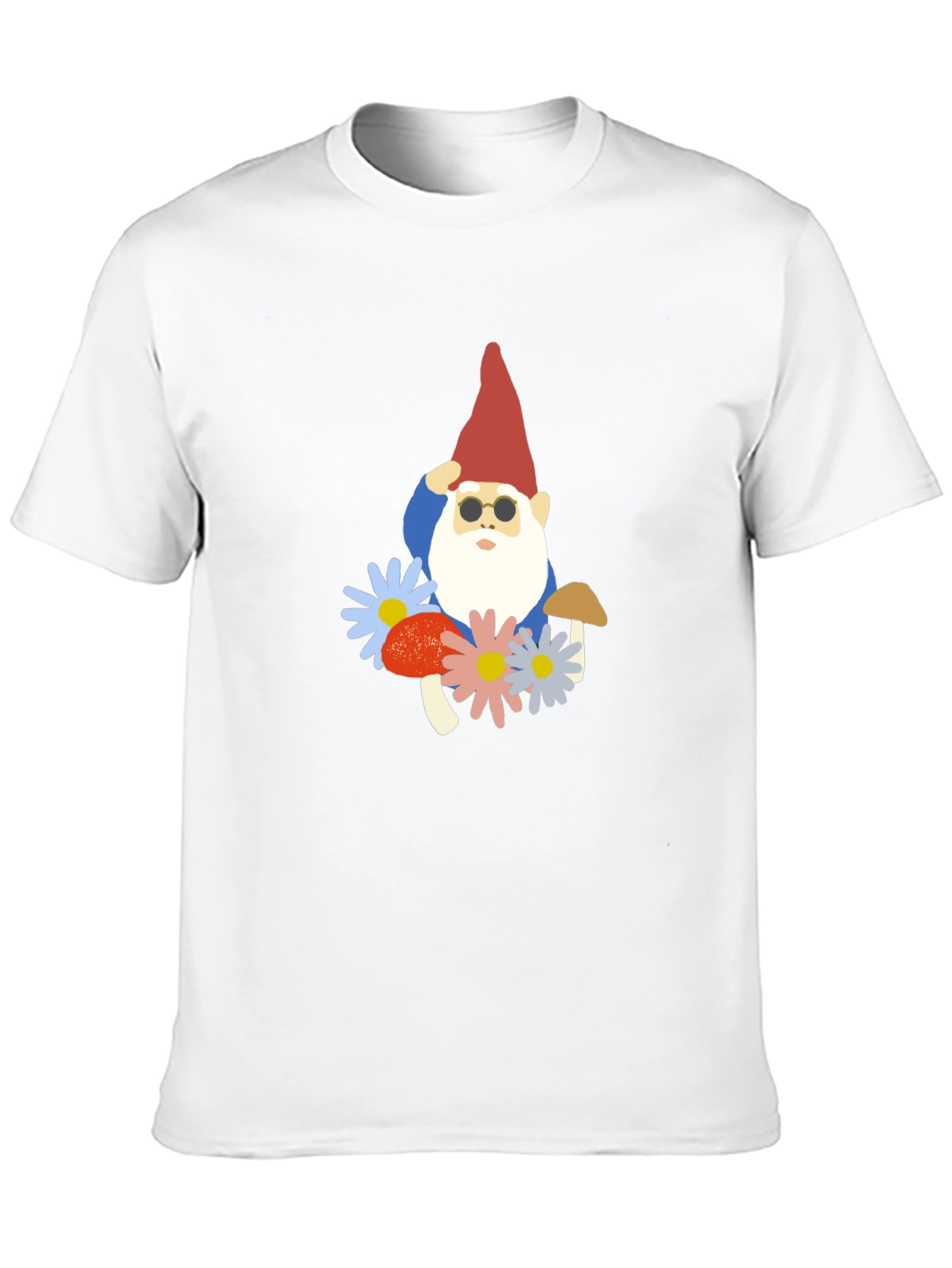 Cool Gnome T-Shirt - Garden Hippie Style