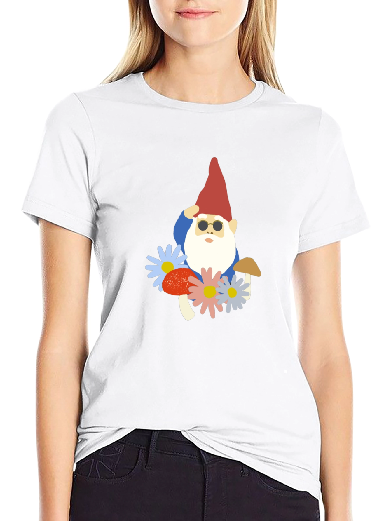 Cool Gnome T-Shirt - Garden Hippie Style