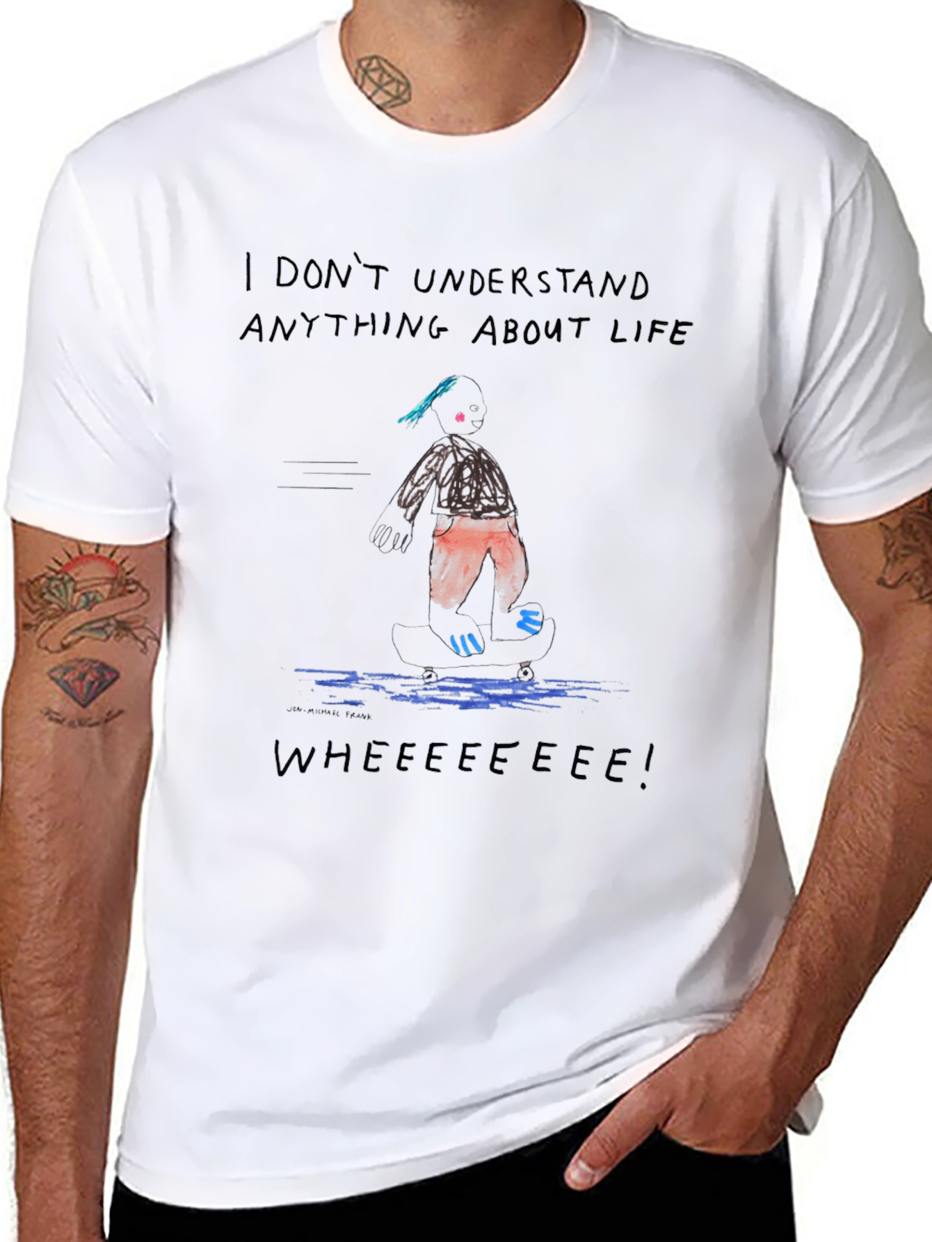 I Dont Understand Life Black Tee