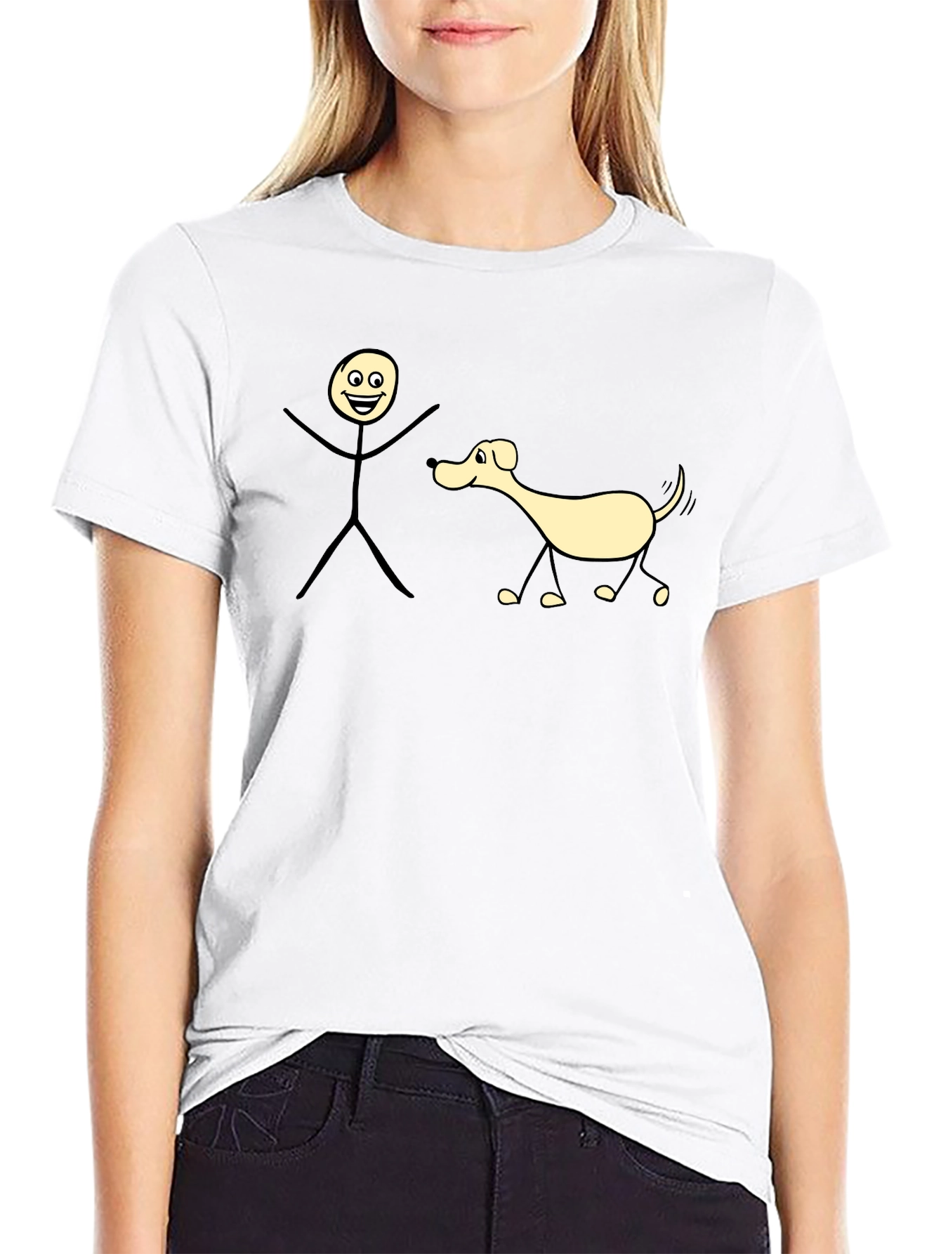 Funny Stick Figure Dog T-Shirt
