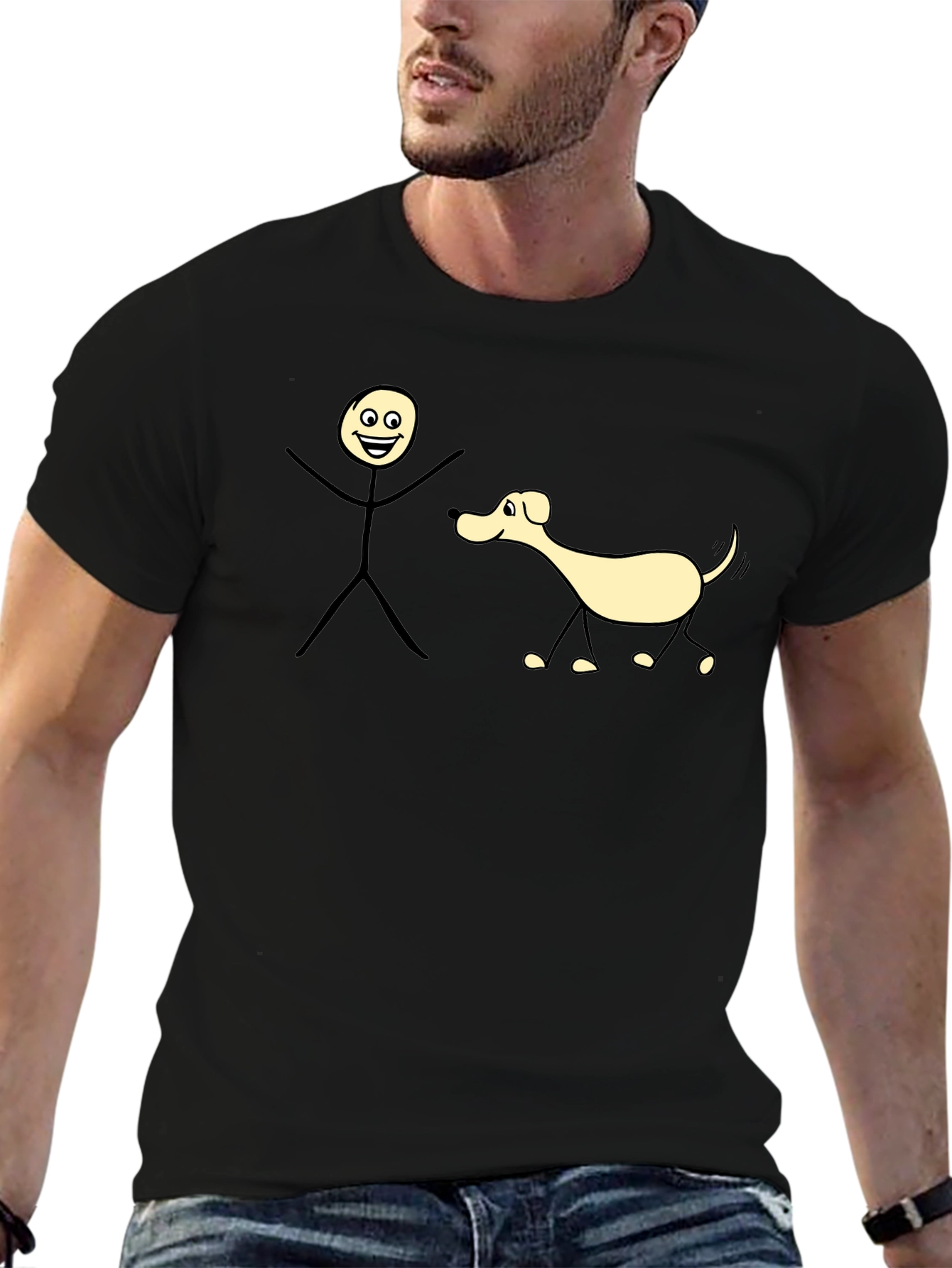 Funny Stick Figure Dog T-Shirt