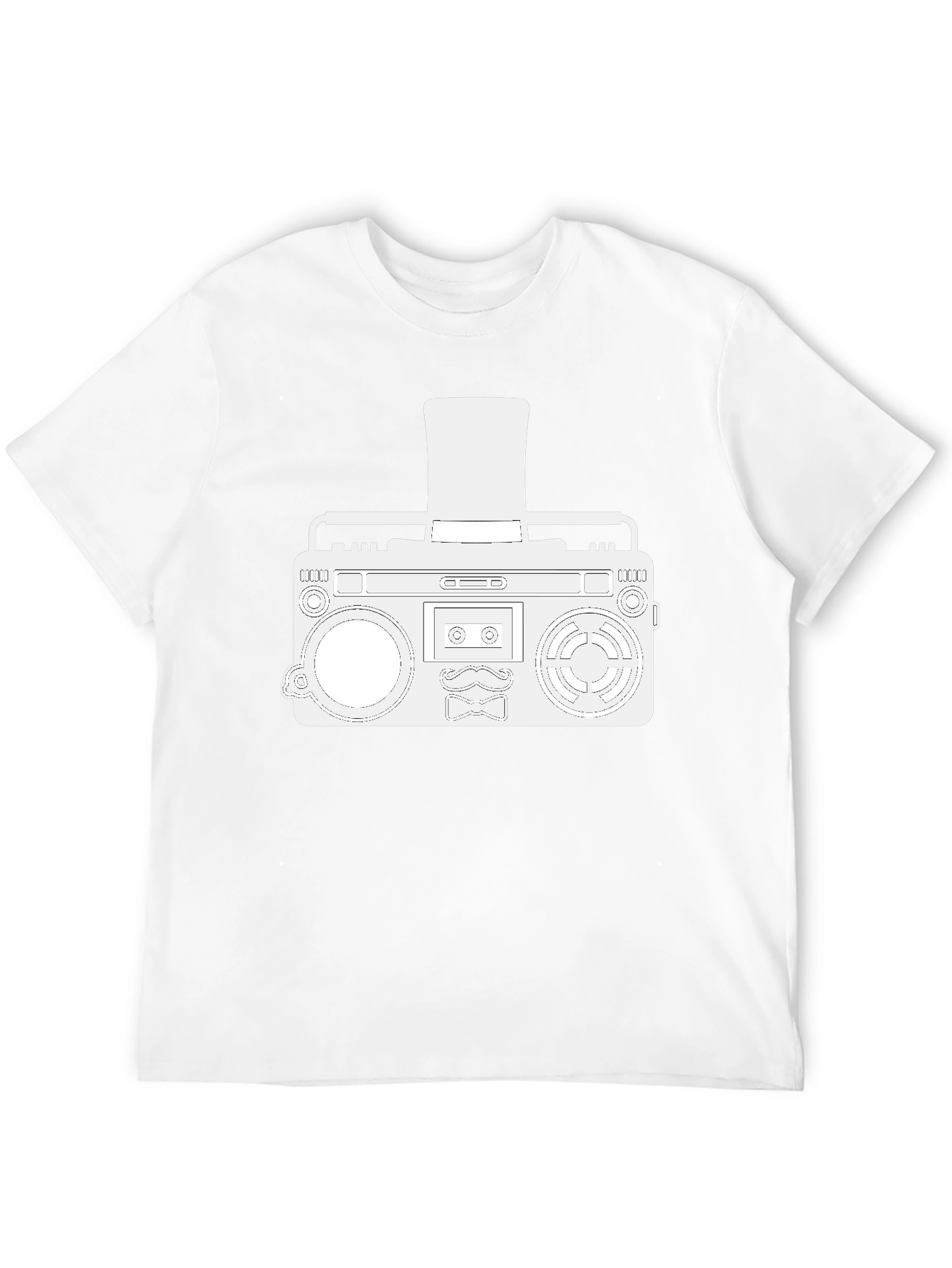Retro Boombox Graphic T-Shirt - Cool Hipster Style
