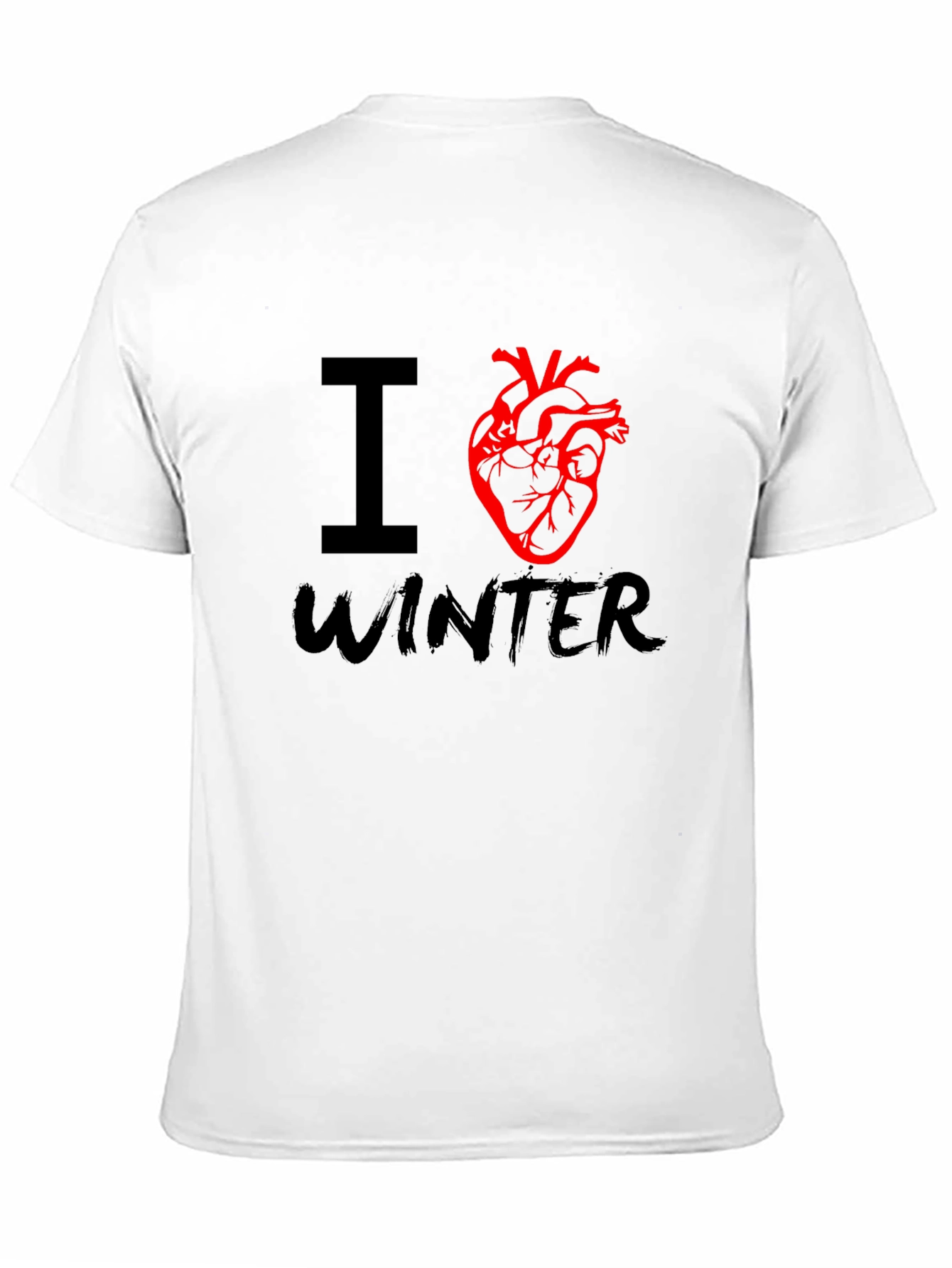 I Heart Winter Graphic Tee - Black