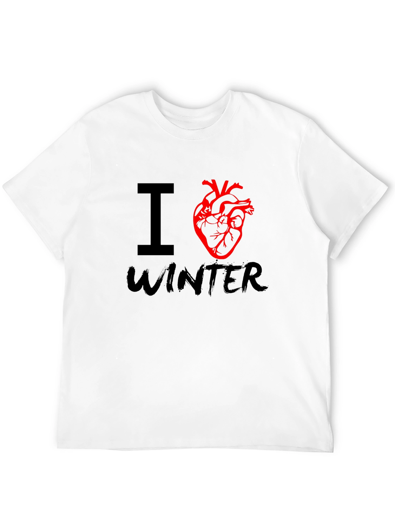 I Heart Winter Graphic Tee - Black