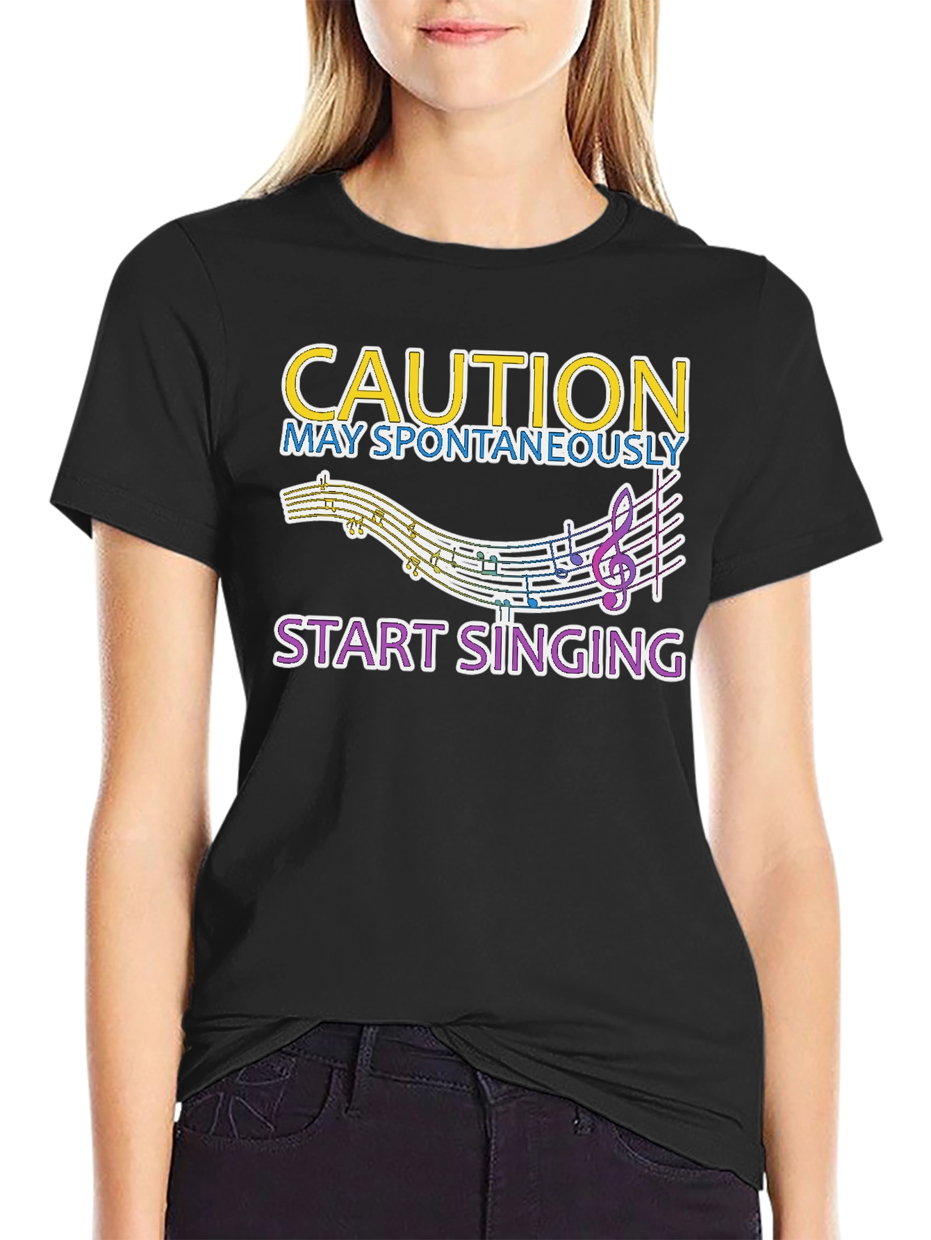 Caution May Spontaneously Start Singing Tee
