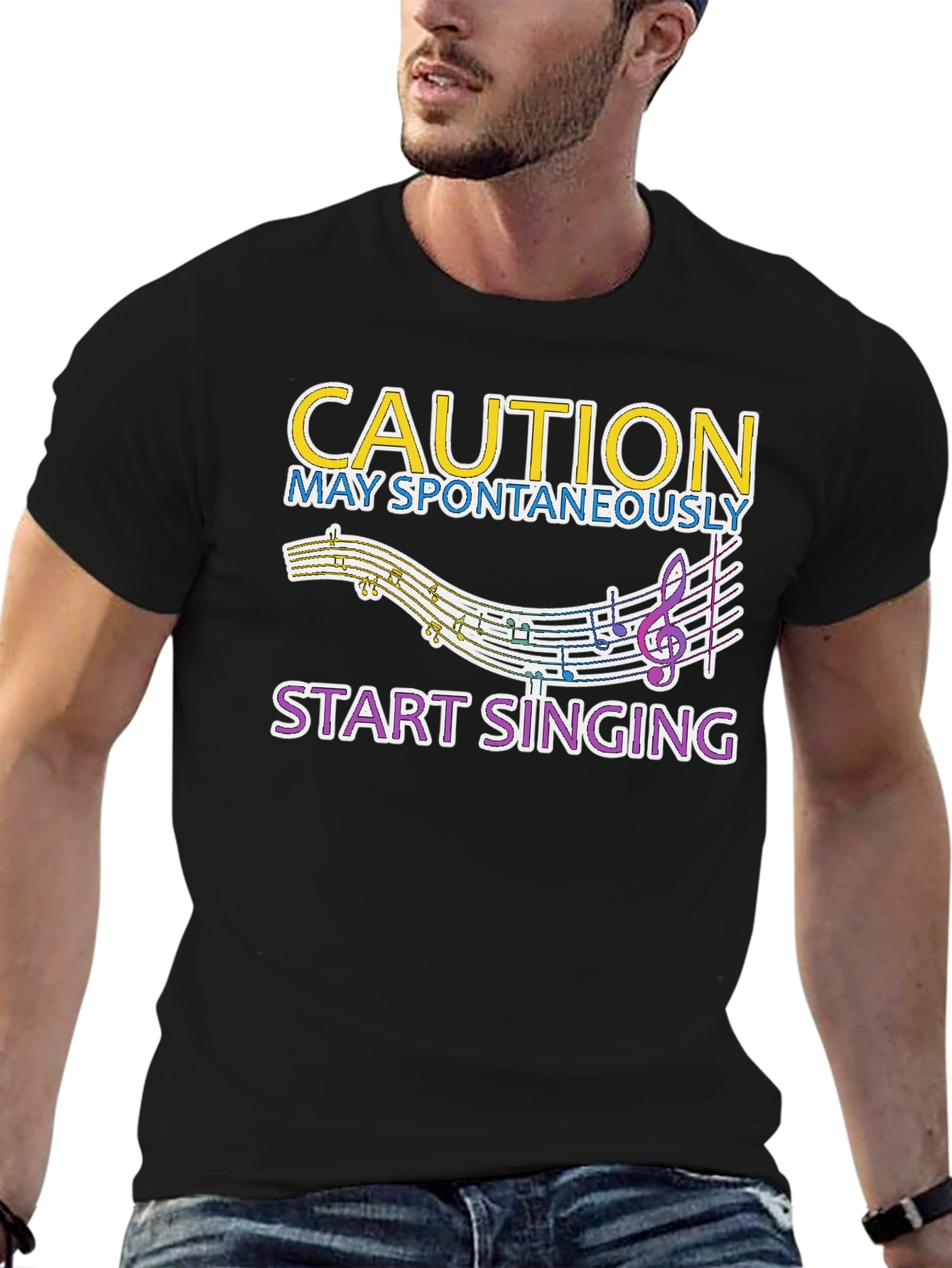 Caution May Spontaneously Start Singing Tee
