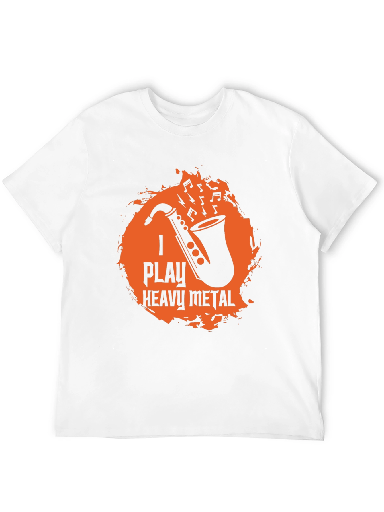 I Play Heavy Metal Saxophone Black Graphic T-Shirt