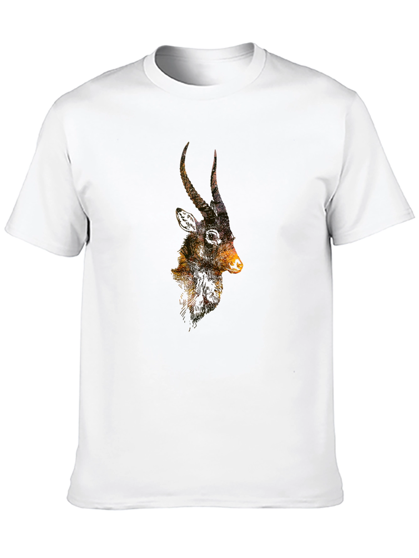 Antelope Silhouette Graphic Tee - Nature Inspired T-Shirt