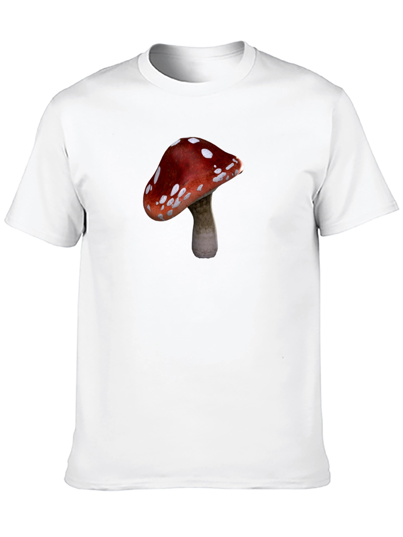 Mushroom Graphic T-Shirt - Casual Black Tee