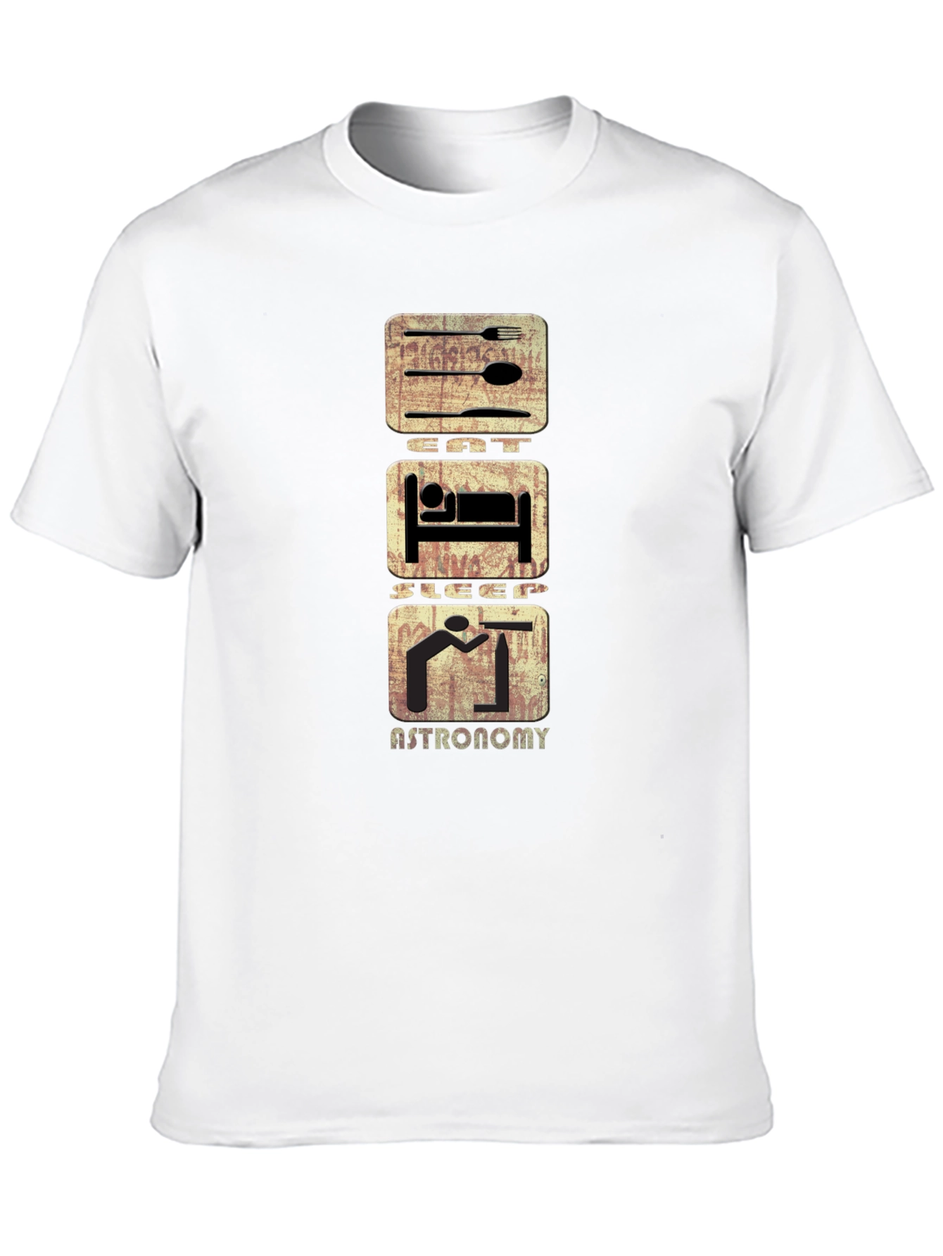 Eat Sleep Astronomy T-Shirt - Black Cotton Tee