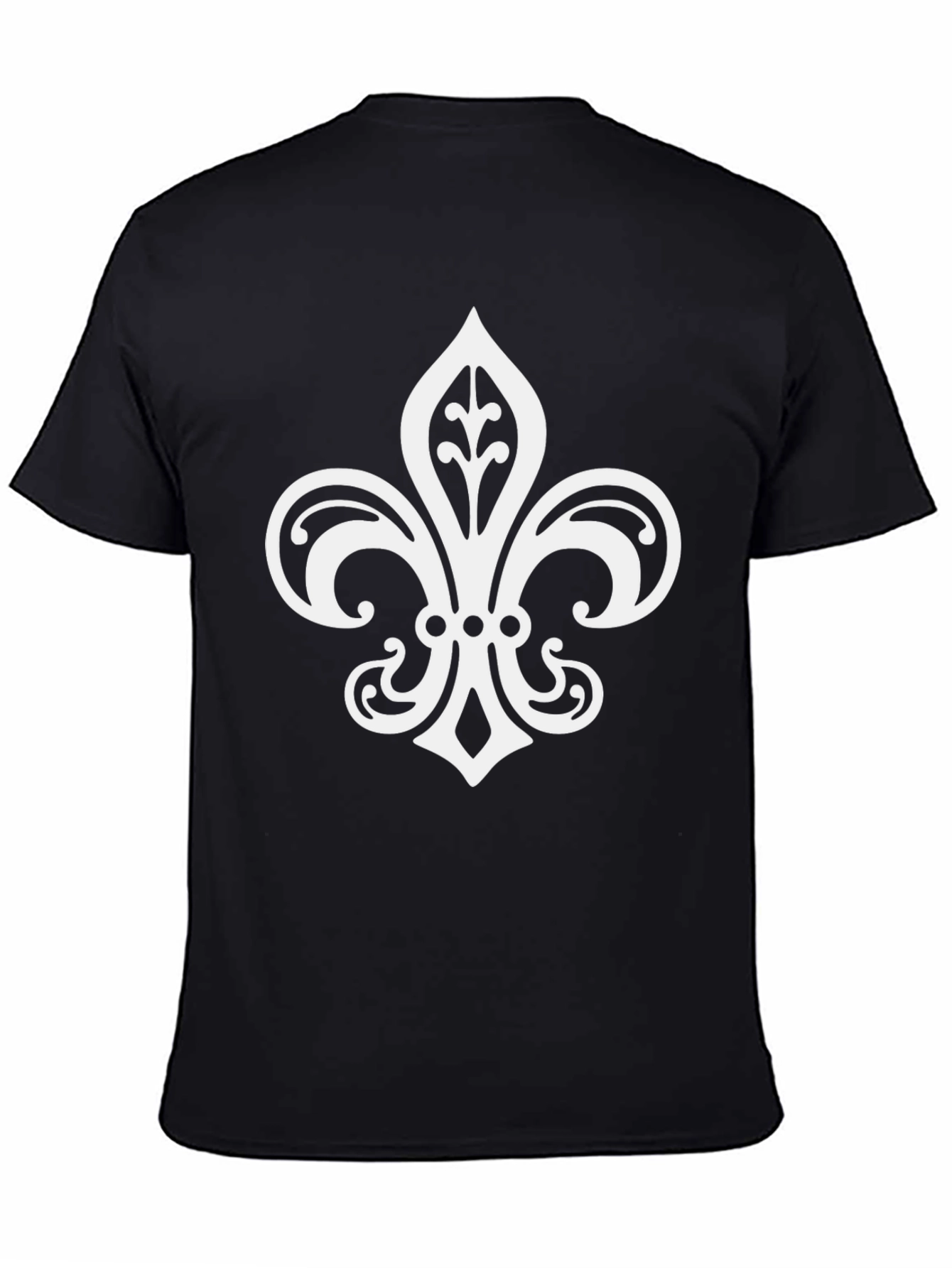 Fleur-de-Lis Graphic T-Shirt - Black Cotton Tee