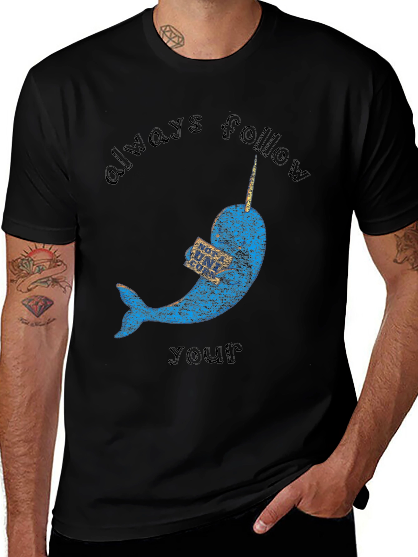 Narwhal T-Shirt - Always Follow Your Dreams