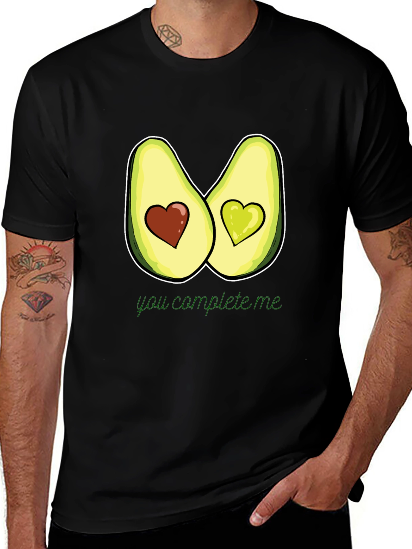 Avocado Heart T-Shirt - You Complete Me