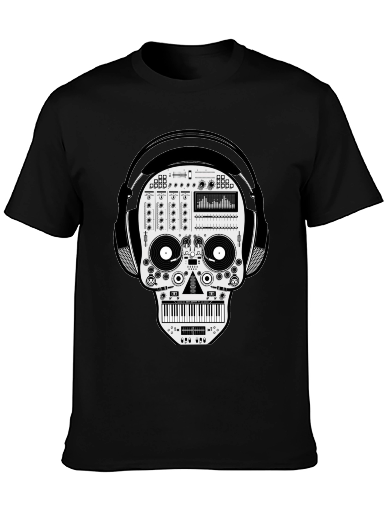 DJ Skull Graphic T-Shirt - Unique Music Lover Tee