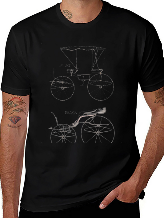 Vintage Bicycle Graphic Tee - Classic Black